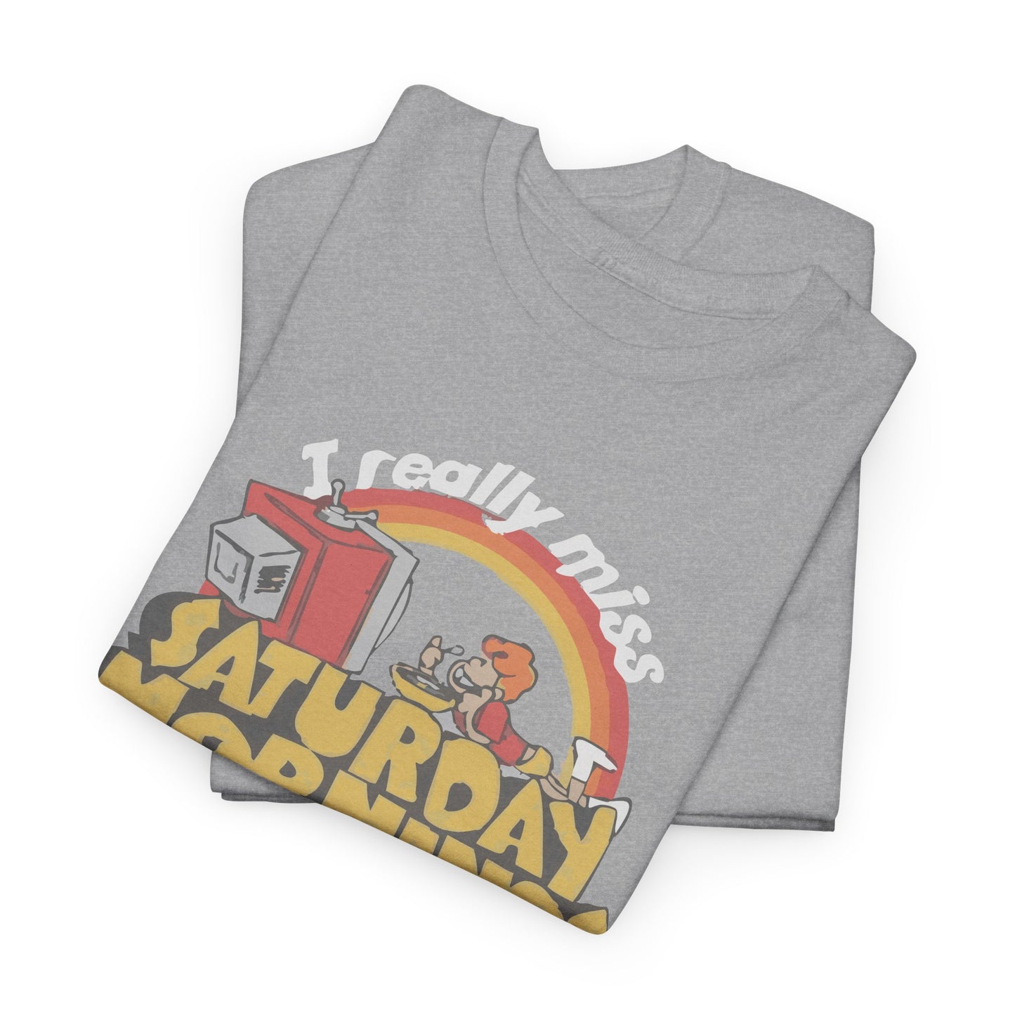 Retro Saturday Mornings Tee, Vintage Cartoon Shirt, Unisex Cotton Tee, Cozy Weekend Vibe, Perfect Gift for Nostalgia Lovers