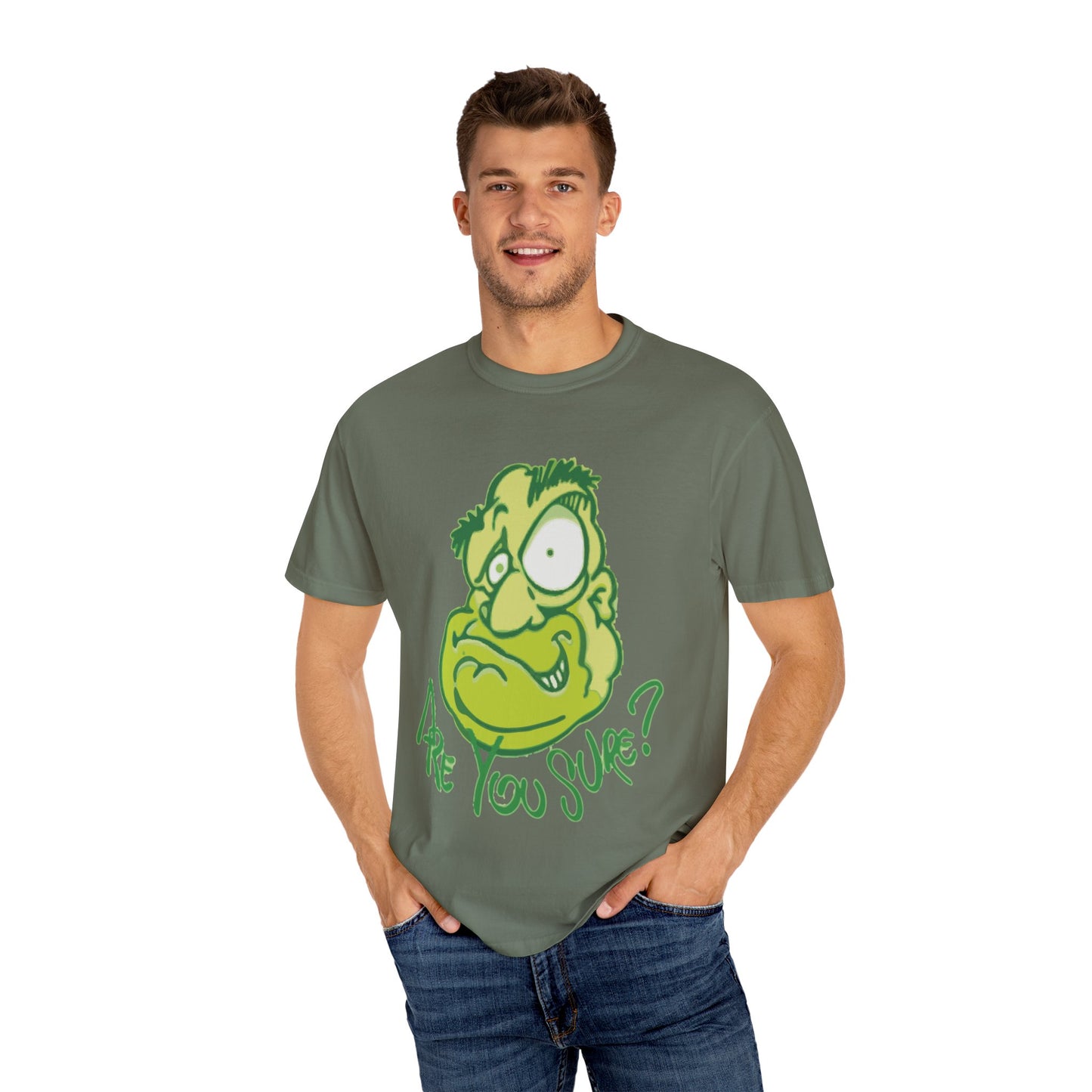 Unisex Garment-Dyed T-Shirt with Quirky Cartoon Design - Perfect for Casual Wear, Gifting, Parties, and Everyday Comfort