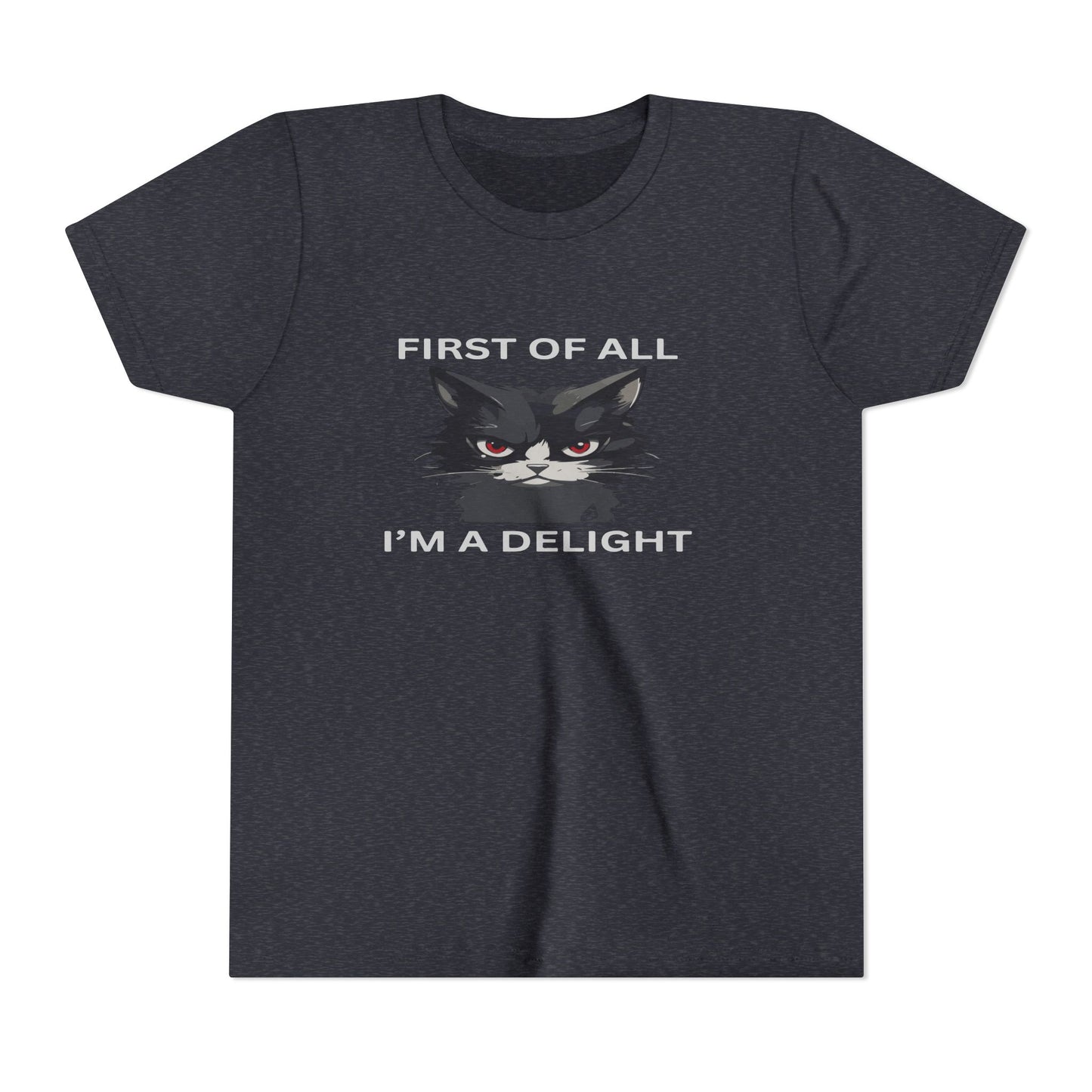 Youth Cat Humor Tee - Perfect for Cat Lovers, Birthday Gifts for Kids, Everyday Wear, Funny Quotes Shirt, Gift for Pet Lovers