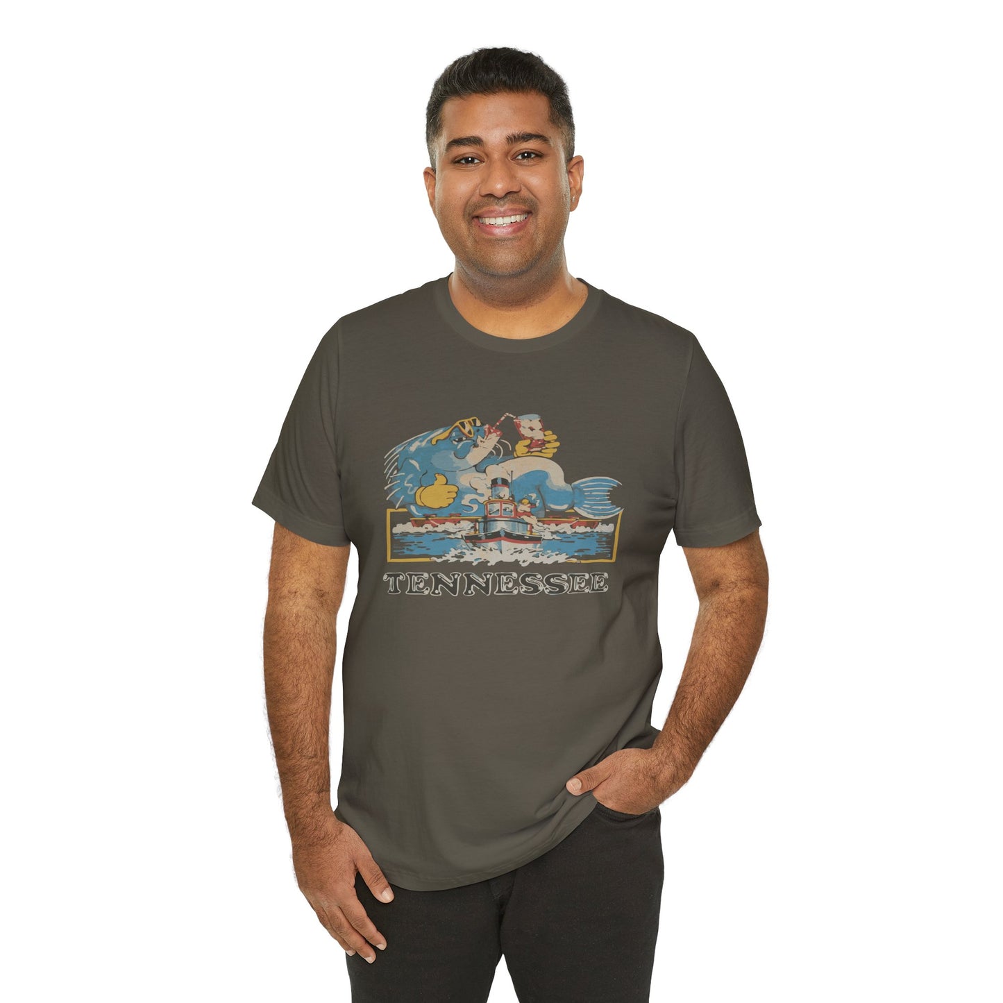 Tennessee Vintage Graphic Tee, Unisex Jersey Short Sleeve T-Shirt, Souvenir Shirt, Vacation Wear, Gift for Travelers, Retro Tee