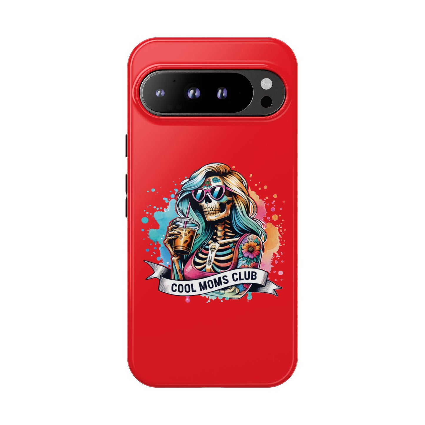 Cool Moms Club Phone Case - Tough Cases, Funky Phone Cover, Gift for Moms, Skeleton Design, Trendy Tech Accessories