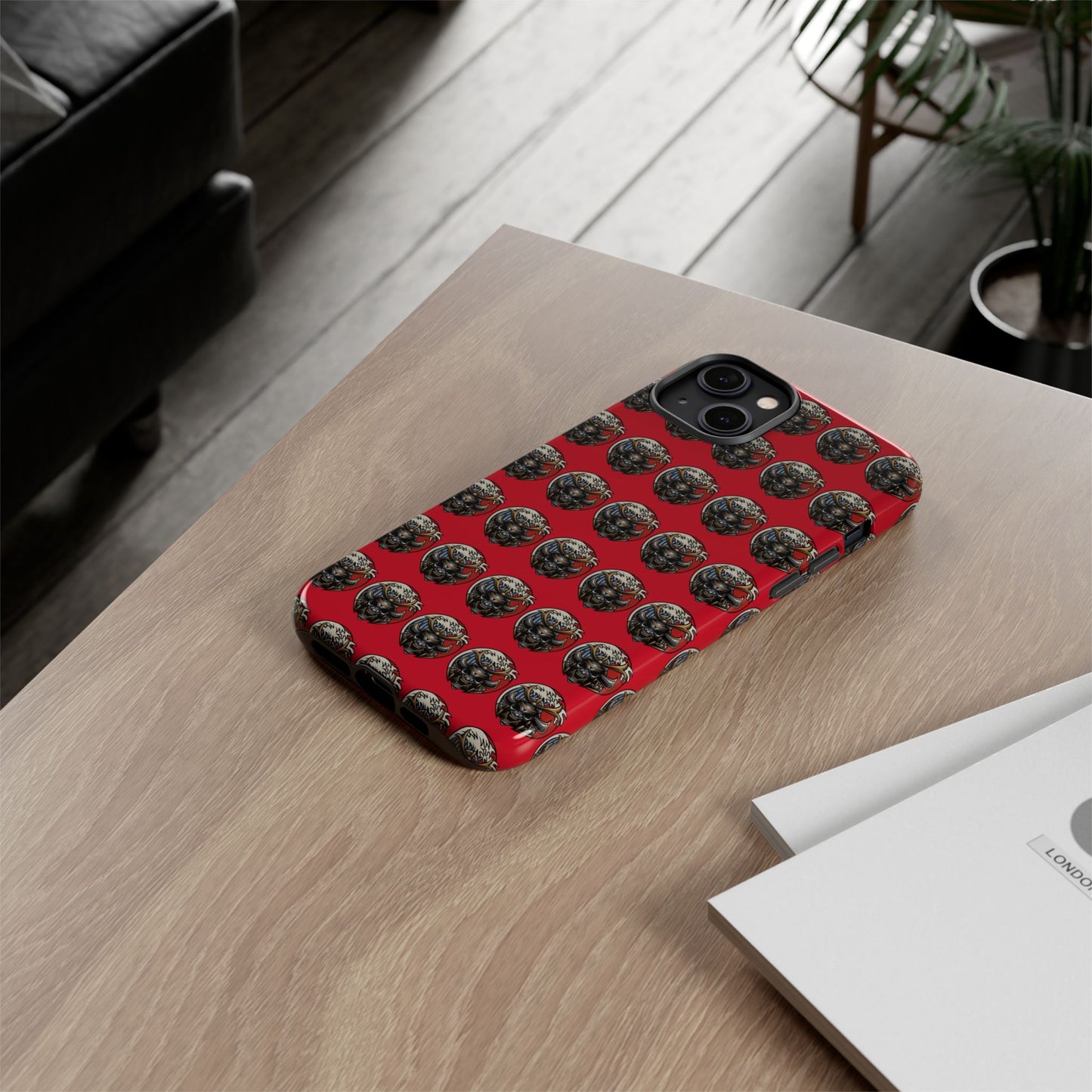 Bold Phone Case, Tough Phone Cover, Red Phone Protector, Unique Gift for Him/Her, Trendy Tech Accessory