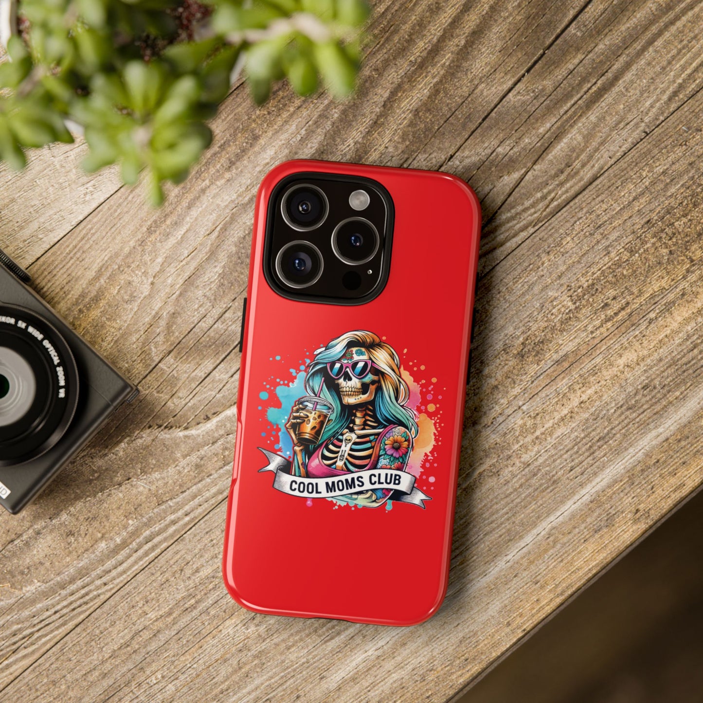 Cool Moms Club Phone Case - Tough Cases, Funky Phone Cover, Gift for Moms, Skeleton Design, Trendy Tech Accessories