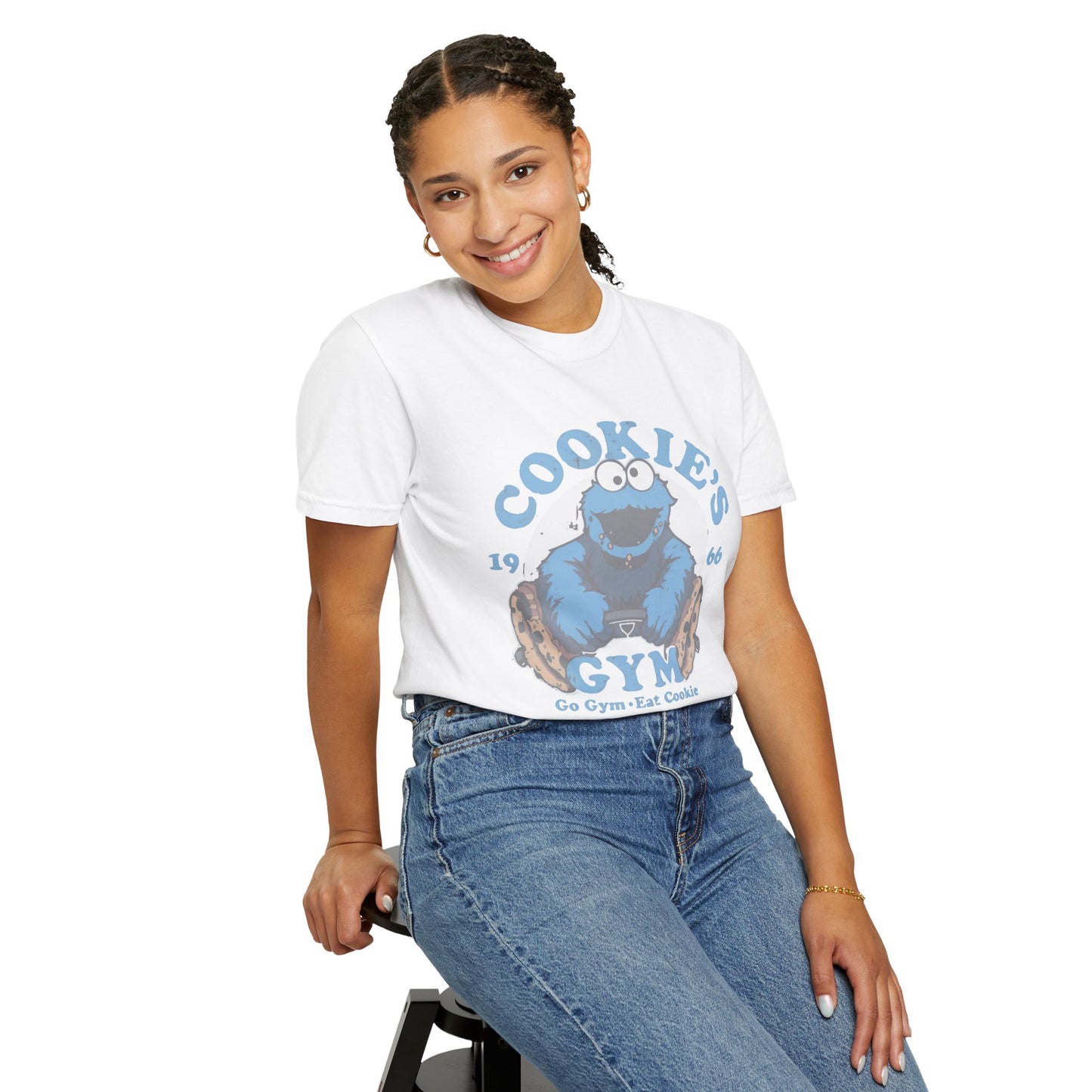 Cookie Monster Inspired Unisex T-Shirt, Fun Gift for Gamers, Casual Wear, Birthday Gift, Kitchen & Gym Motivation