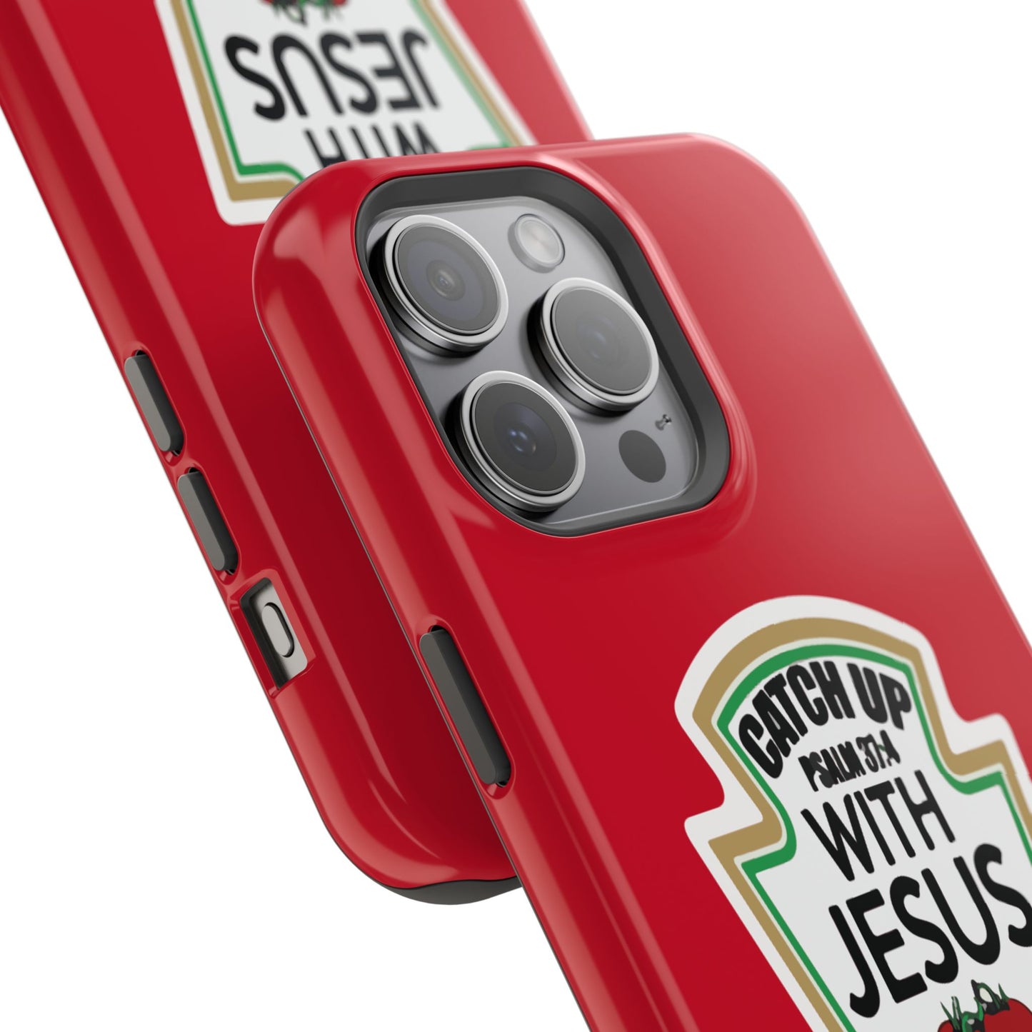 Fun Christian Phone Case, Catch Up with Jesus, Impact-Resistant, Faith-Based Gift, Religious Accessories, Bible Verses