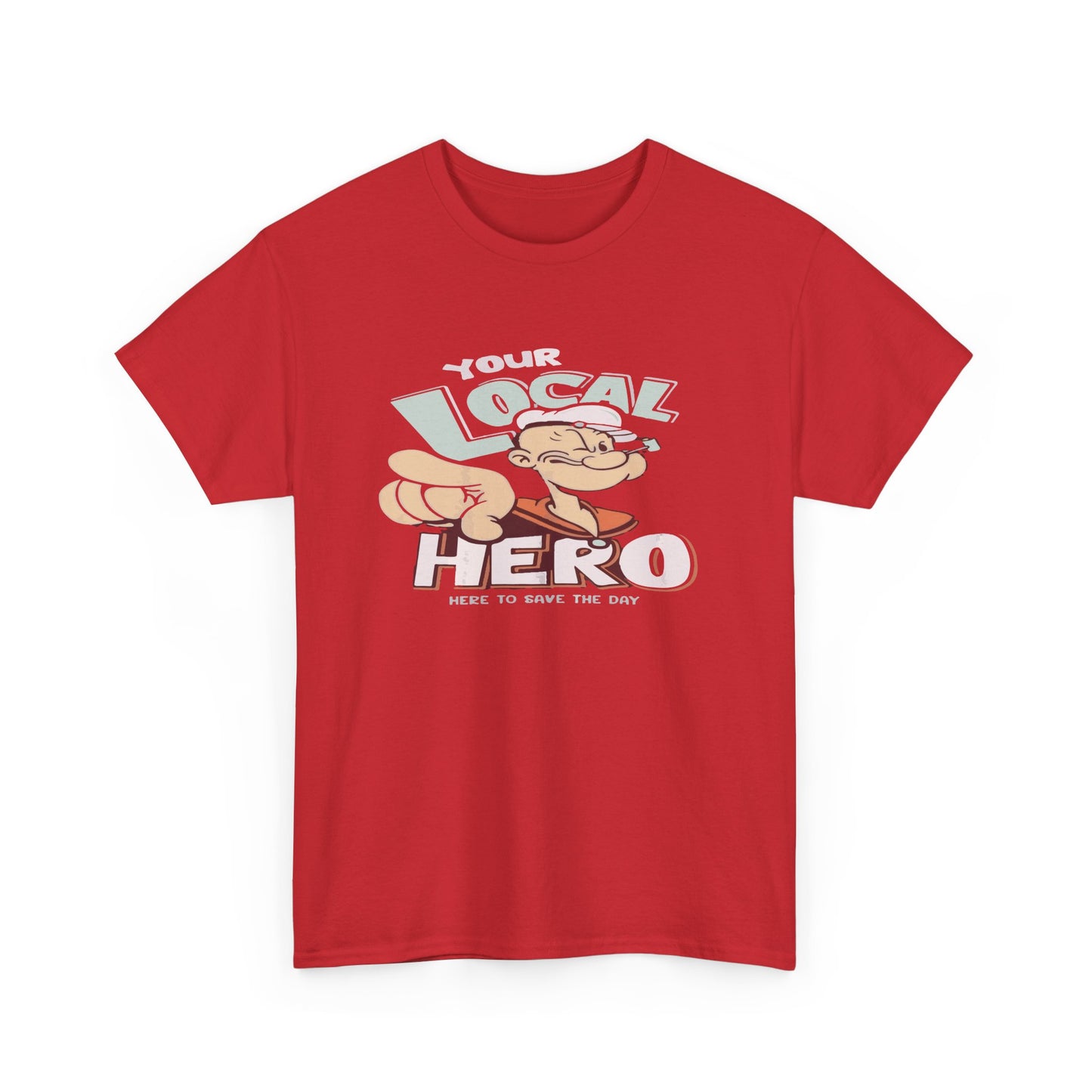 Local Hero Unisex Heavy Cotton Tee | Cool Graphic Tee for Everyday Wear, Gift for Friends, Casual Style, Birthday Gift, Gift for Heroes