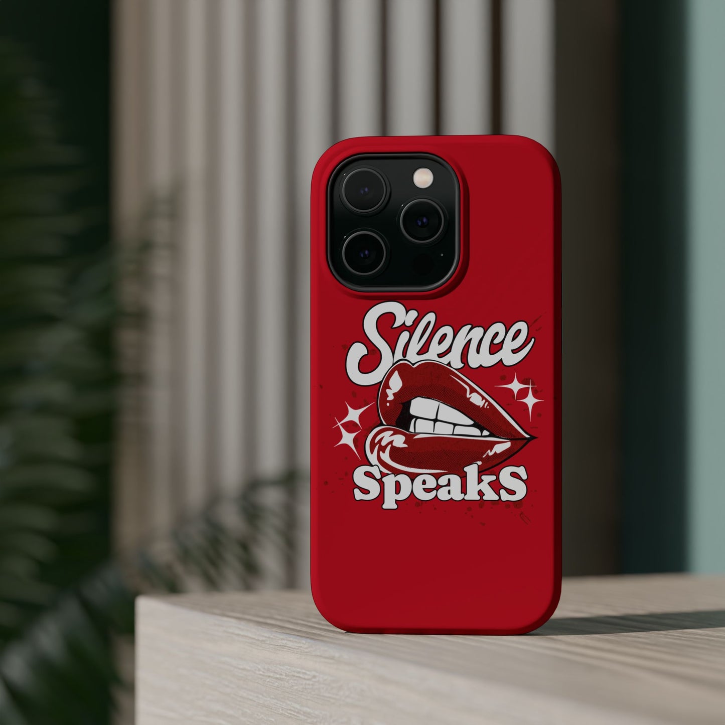 Bold Expression Magnetic Tough Cases, Phone Cover, Gift for Her, Pop Art, Trendy Accessory, Silence Speaks Design