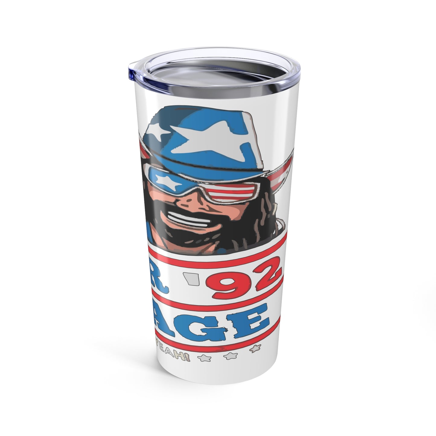 Patriotic Tumbler 20oz - Flair vs Savage, Ideal for BBQs, Tailgating, and Outdoor Celebrations, Perfect Gift for Friends and Family