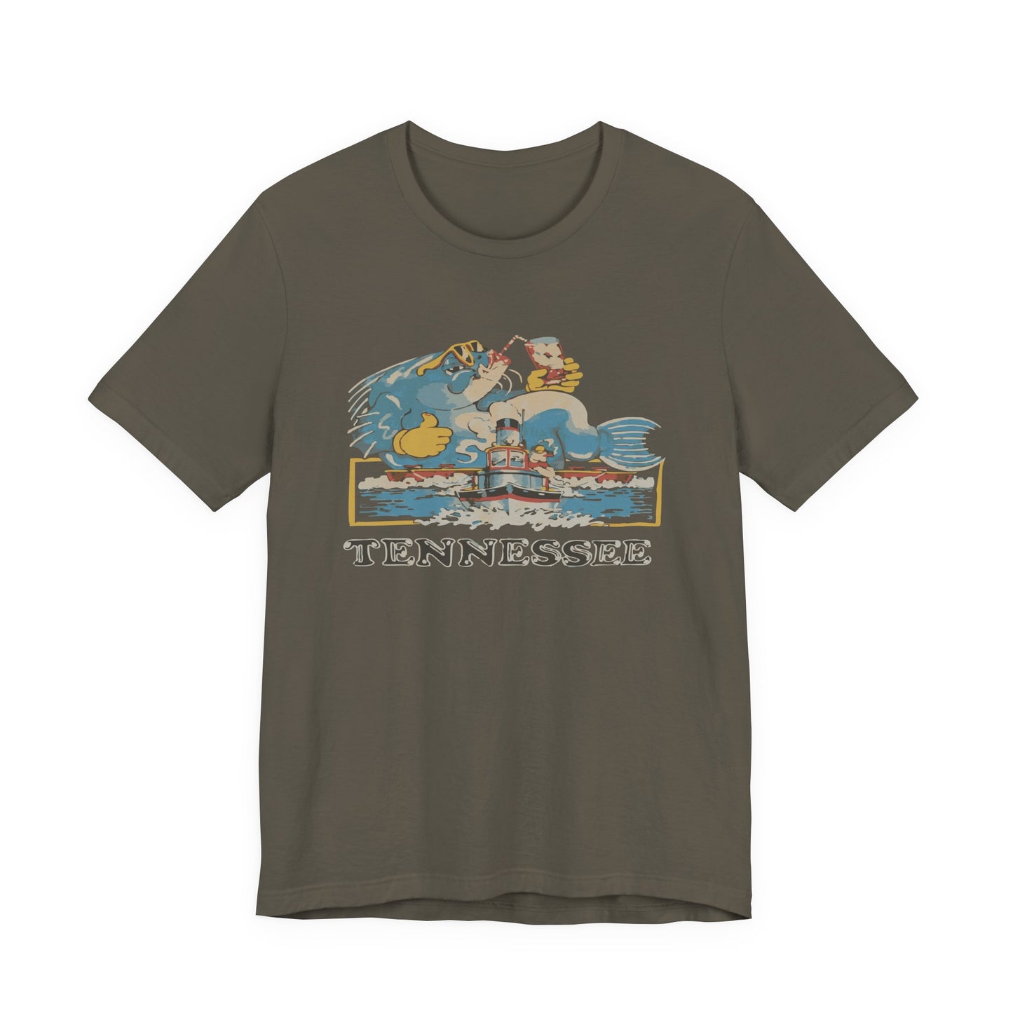 Tennessee Vintage Graphic Tee, Unisex Jersey Short Sleeve T-Shirt, Souvenir Shirt, Vacation Wear, Gift for Travelers, Retro Tee