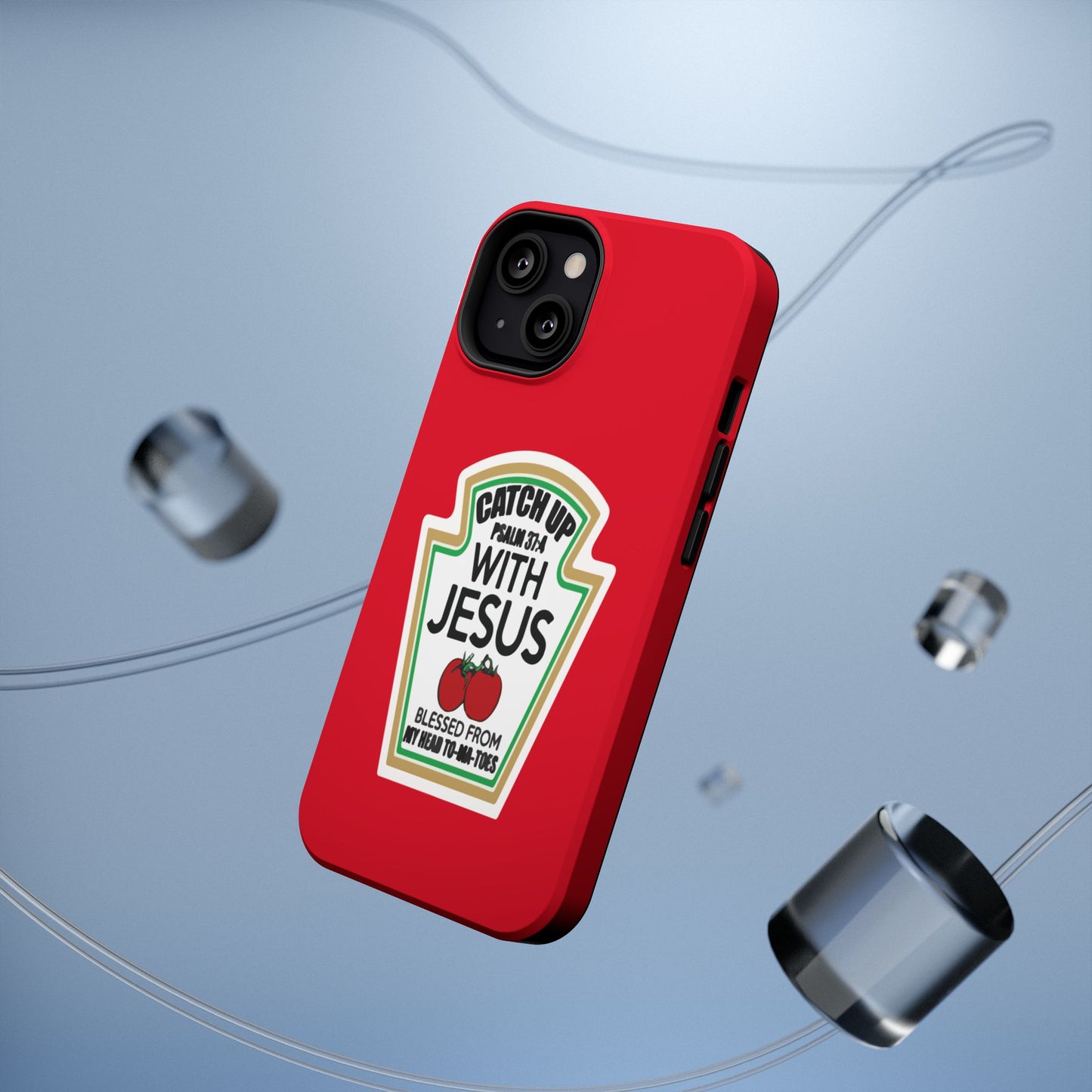 Fun Christian Phone Case, Catch Up with Jesus, Impact-Resistant, Faith-Based Gift, Religious Accessories, Bible Verses