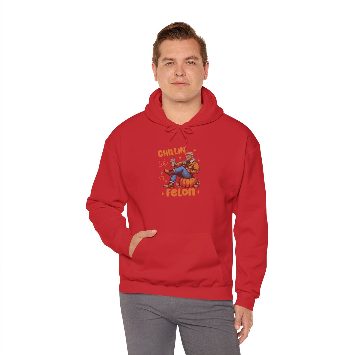 Chillin' Like a Felon Hoodie - Cozy Unisex Sweatshirt for Fall Celebrations