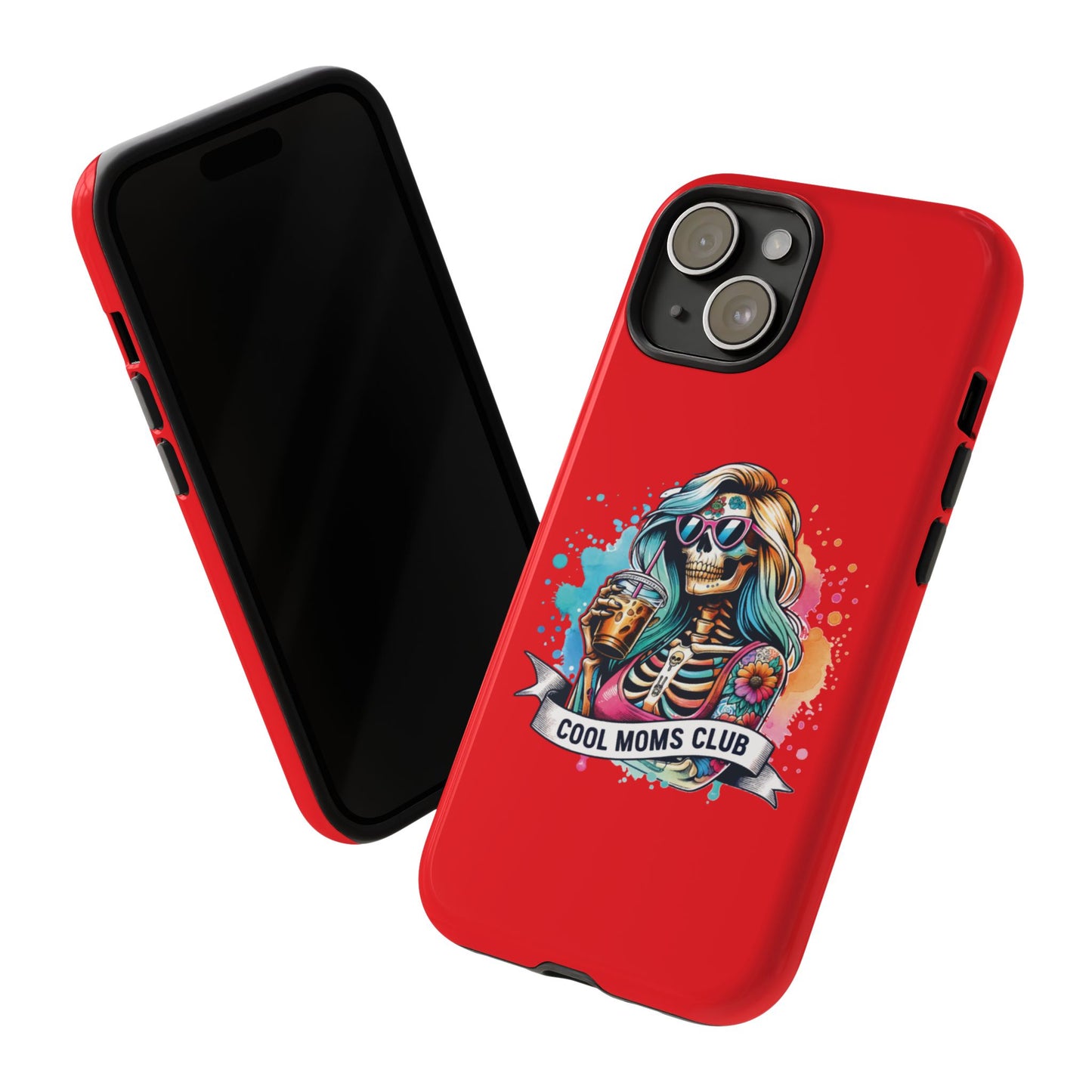 Cool Moms Club Phone Case - Tough Cases, Funky Phone Cover, Gift for Moms, Skeleton Design, Trendy Tech Accessories