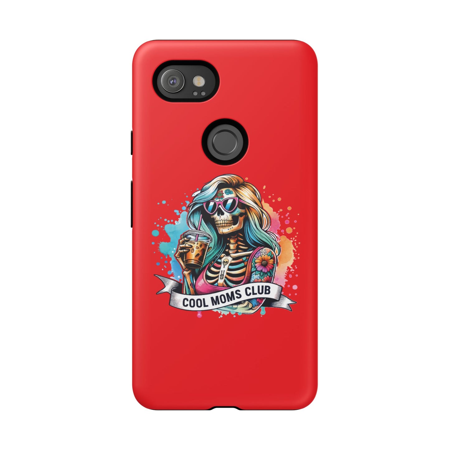Cool Moms Club Phone Case - Tough Cases, Funky Phone Cover, Gift for Moms, Skeleton Design, Trendy Tech Accessories