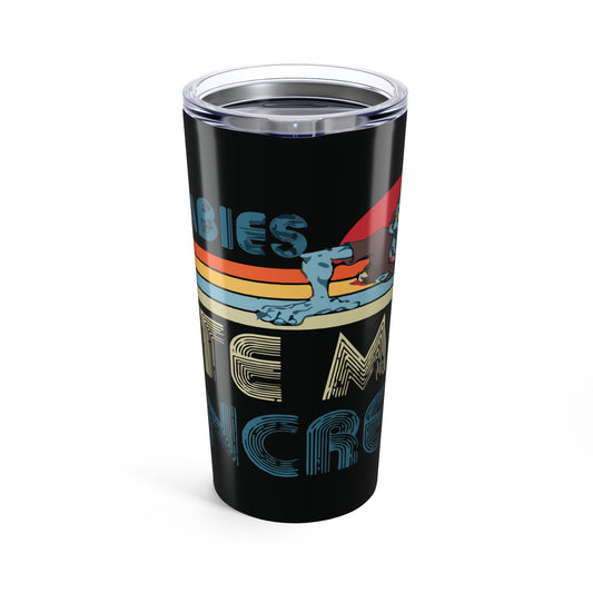 Retro Tumbler - Zombabies Hate My Pancakes | Fun Travel Mug, Gift for Gamers, Creative Home Decor, Halloween, Drinkware