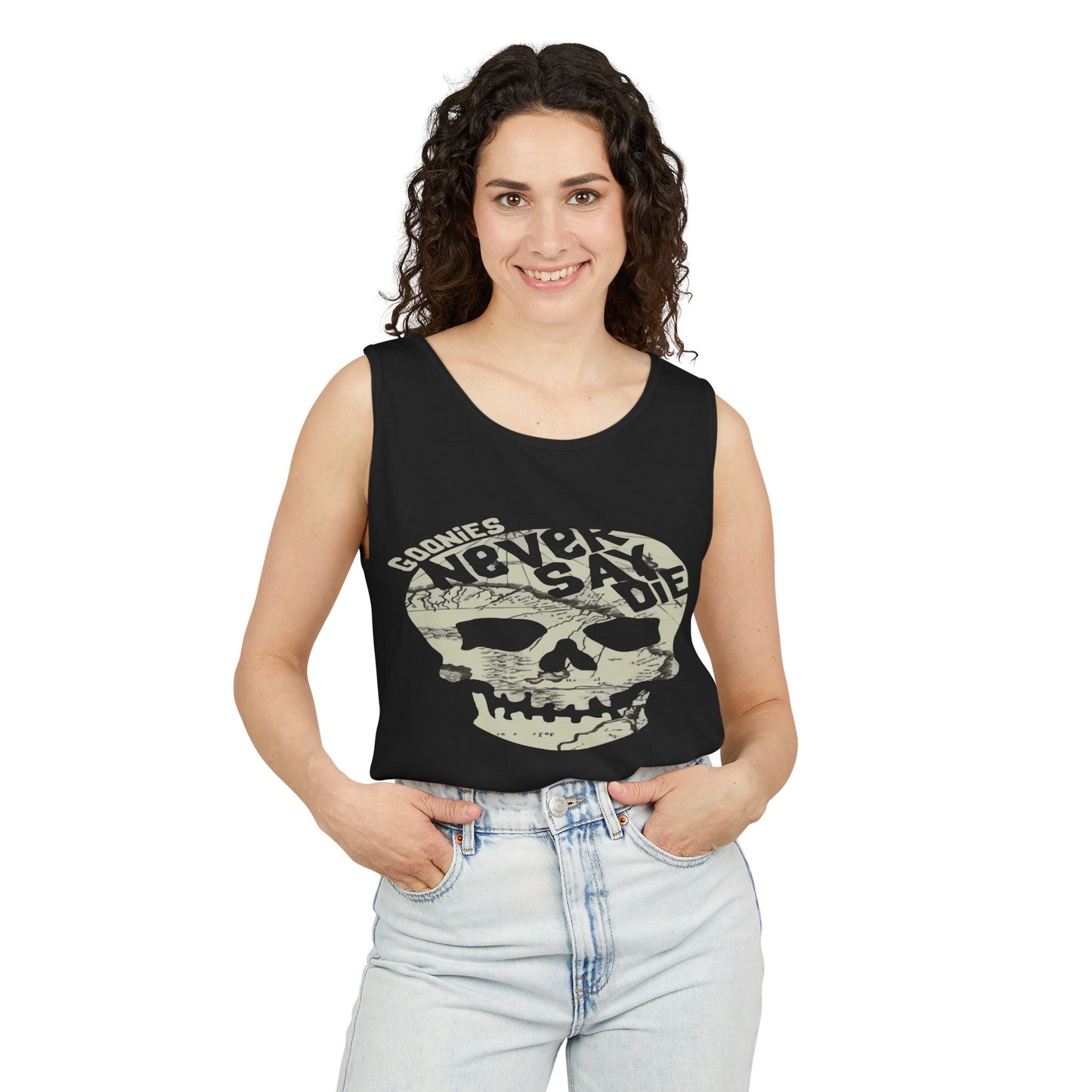 Cool Skull Graphic Tank Top, Unisex Summer Tee, Beachwear, Festival Outfit, Casual Wear, Graphic Apparel