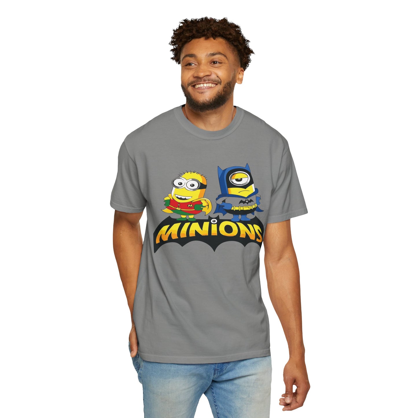 Minions Superhero Unisex T-shirt, Fun Gift for Kids, Cartoon Apparel, Birthday Party Outfit, Family Movie Night Wear