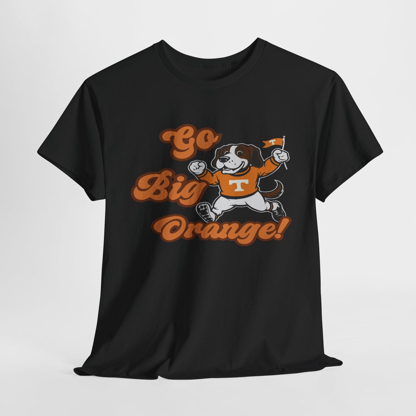 Go Big Orange Unisex Heavy Cotton Tee, Sports Fan Shirt, Casual Wear, College Game Day Top, Gift for Sports Enthusiasts