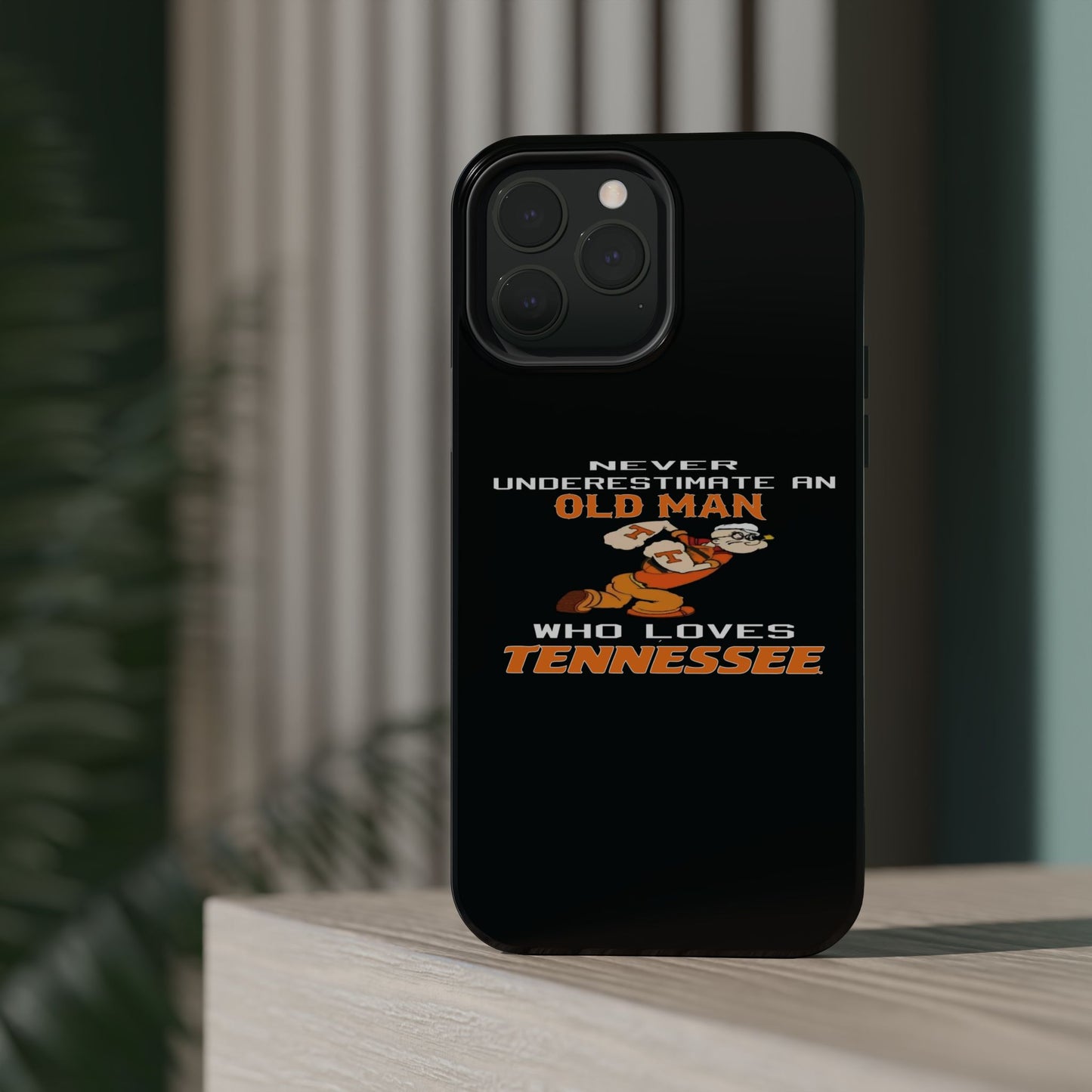 Tough Phone Case, Old Man Who Loves Tennessee, Gift for Grandpa, Tennessee Pride, Men's Accessories, Father's Day, Custom Cases