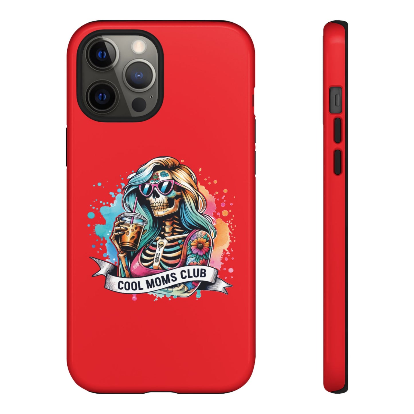 Cool Moms Club Phone Case - Tough Cases, Funky Phone Cover, Gift for Moms, Skeleton Design, Trendy Tech Accessories