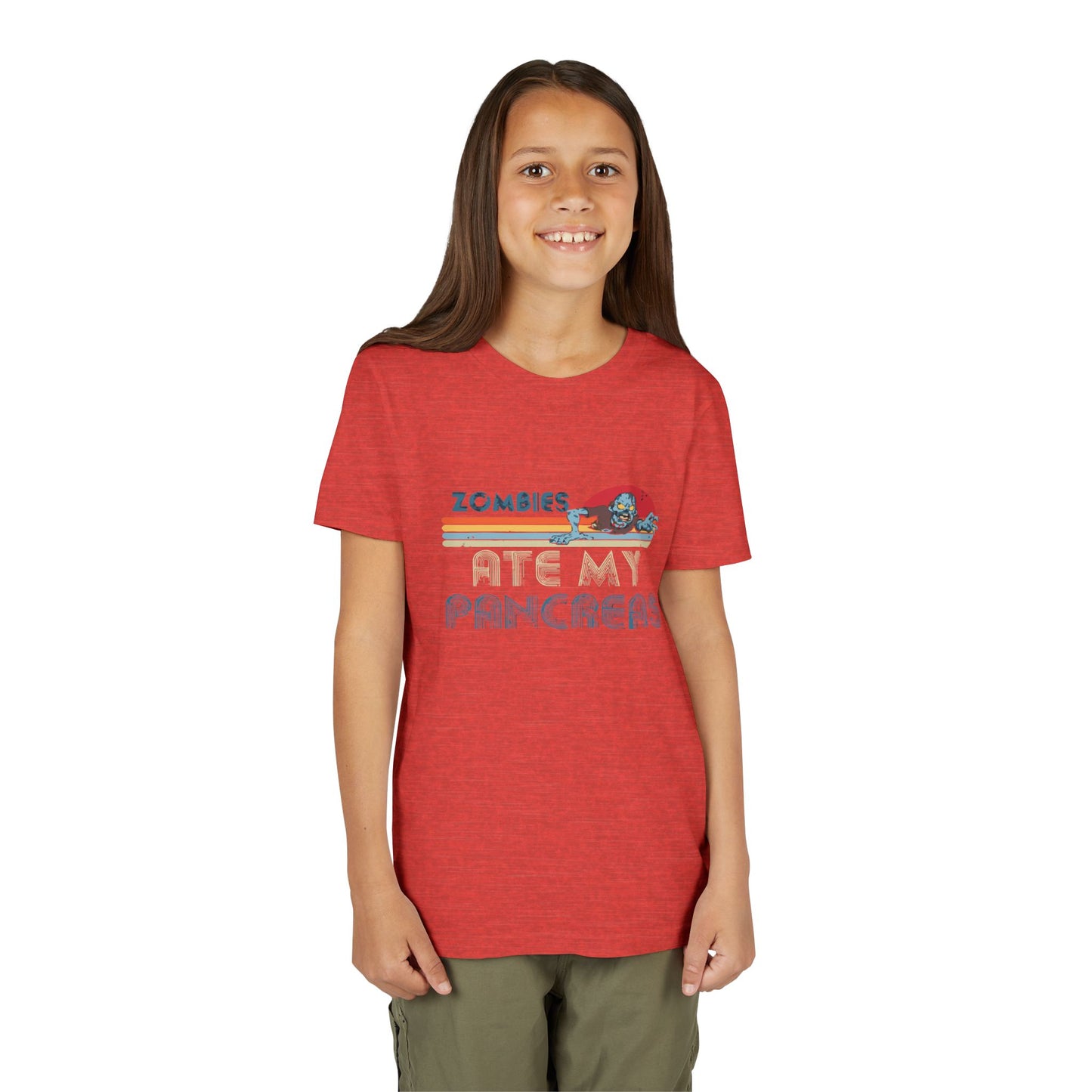Youth Zombie Tee, Cute Graphic T-Shirt for Kids, Fun Short Sleeve Top, Halloween Costume, Gift for Little Horror Fans
