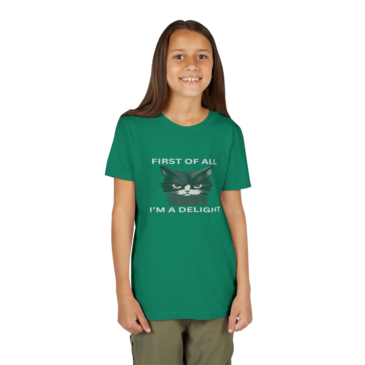 Youth Cat Humor Tee - Perfect for Cat Lovers, Birthday Gifts for Kids, Everyday Wear, Funny Quotes Shirt, Gift for Pet Lovers