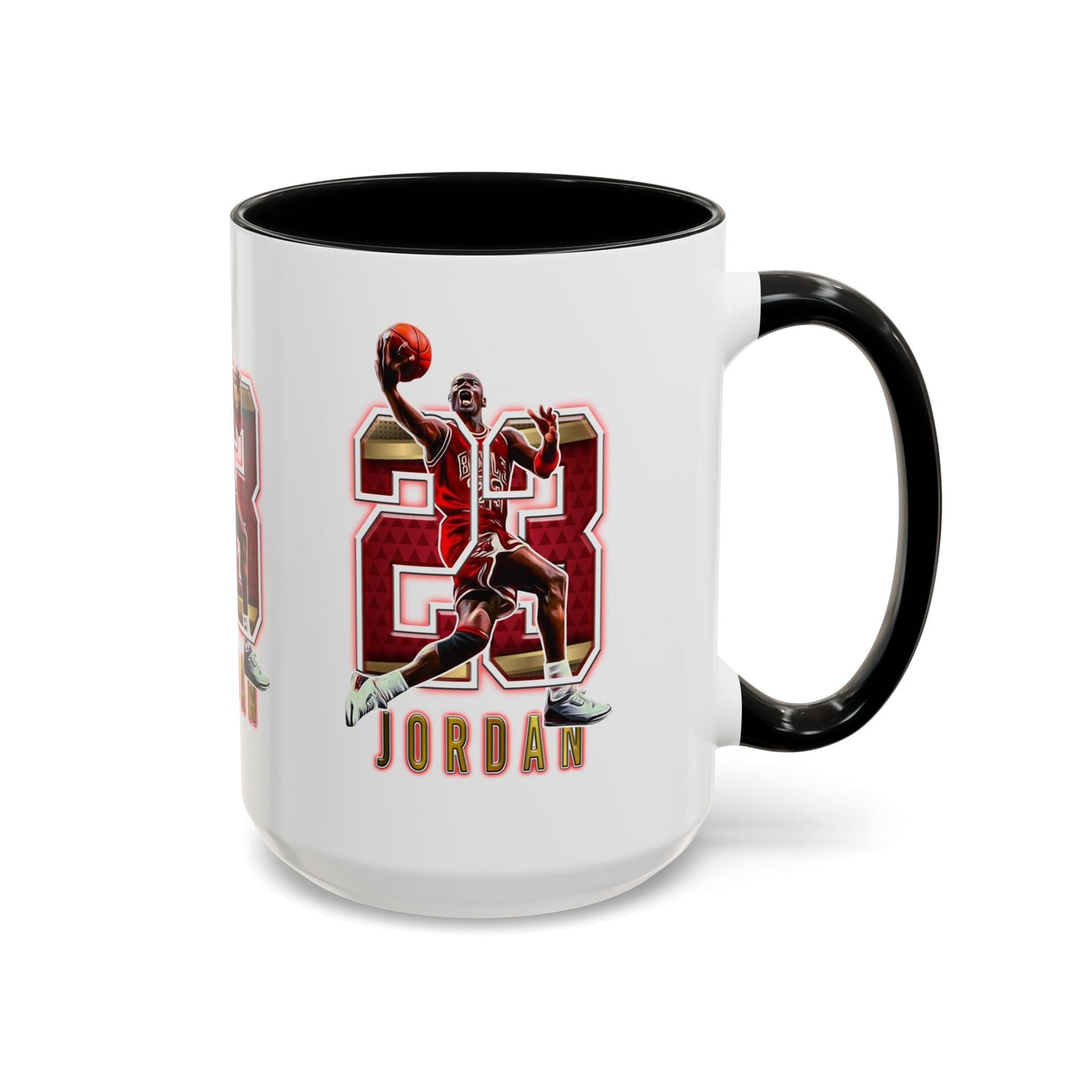 Michael Jordan Accent Coffee Mug - 11oz & 15oz - Perfect Gift for Sports Fans, Collectors, Basketball Lovers, Unique Gift Idea