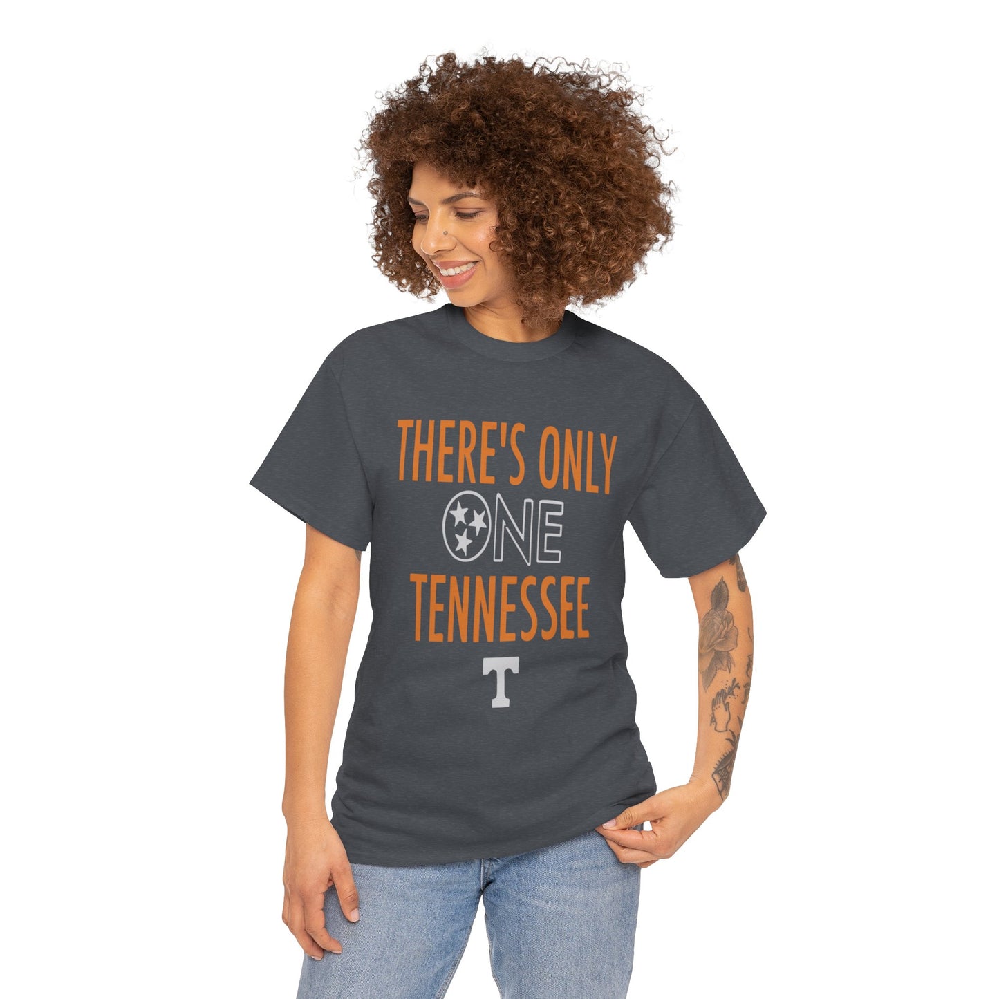 Tennessee Pride Tee, Unisex Heavy Cotton Tee, Tennessee Fans Gift, College Sports Apparel, Casual Everyday Wear, State Pride Shirt