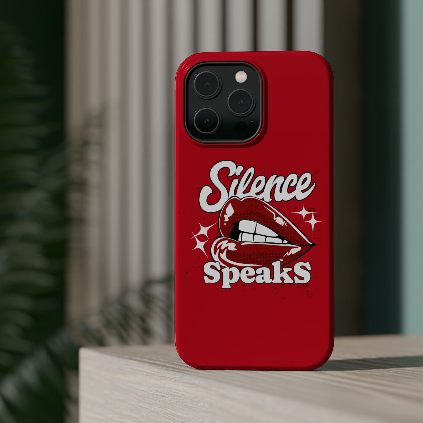 Bold Expression Magnetic Tough Cases, Phone Cover, Gift for Her, Pop Art, Trendy Accessory, Silence Speaks Design