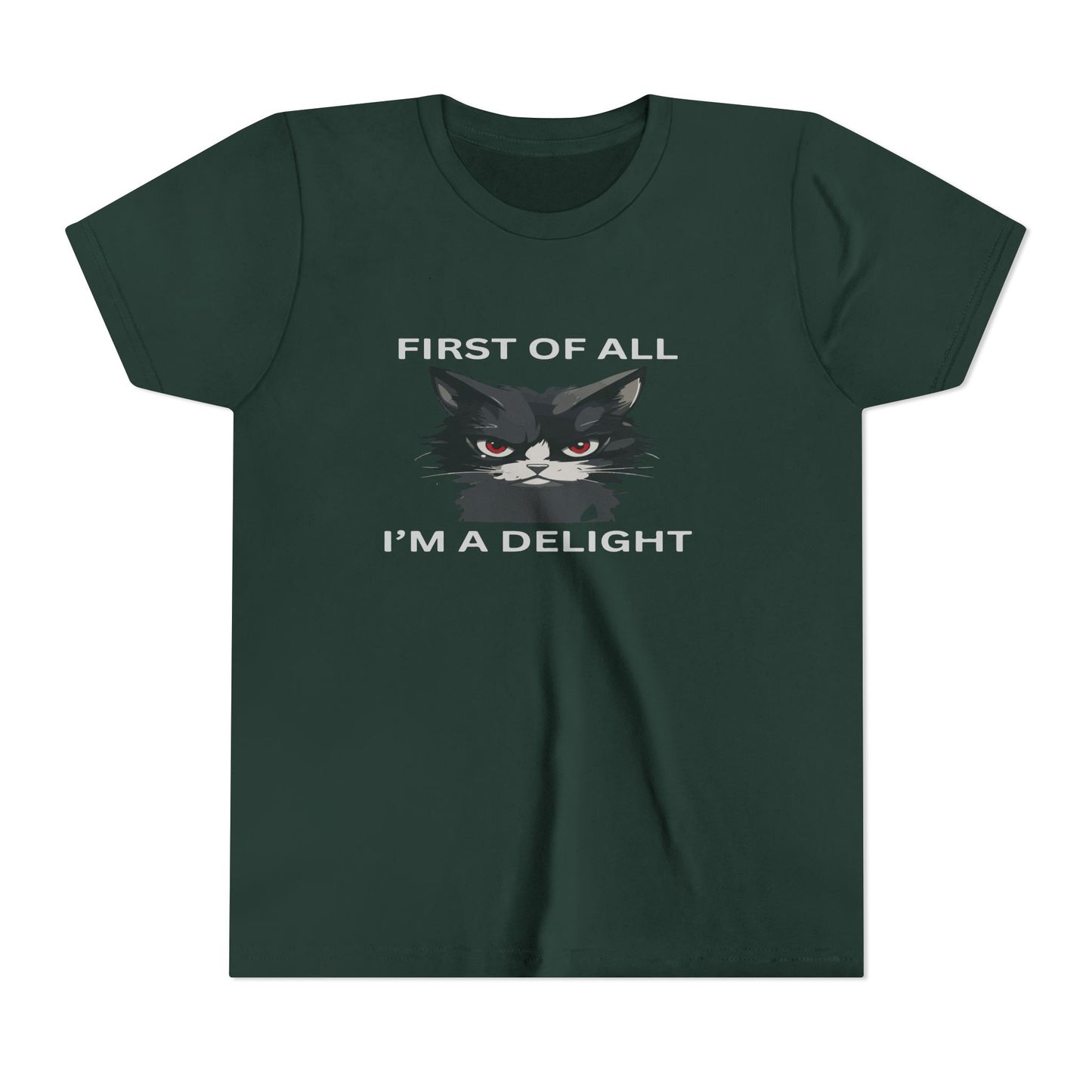 Youth Cat Humor Tee - Perfect for Cat Lovers, Birthday Gifts for Kids, Everyday Wear, Funny Quotes Shirt, Gift for Pet Lovers