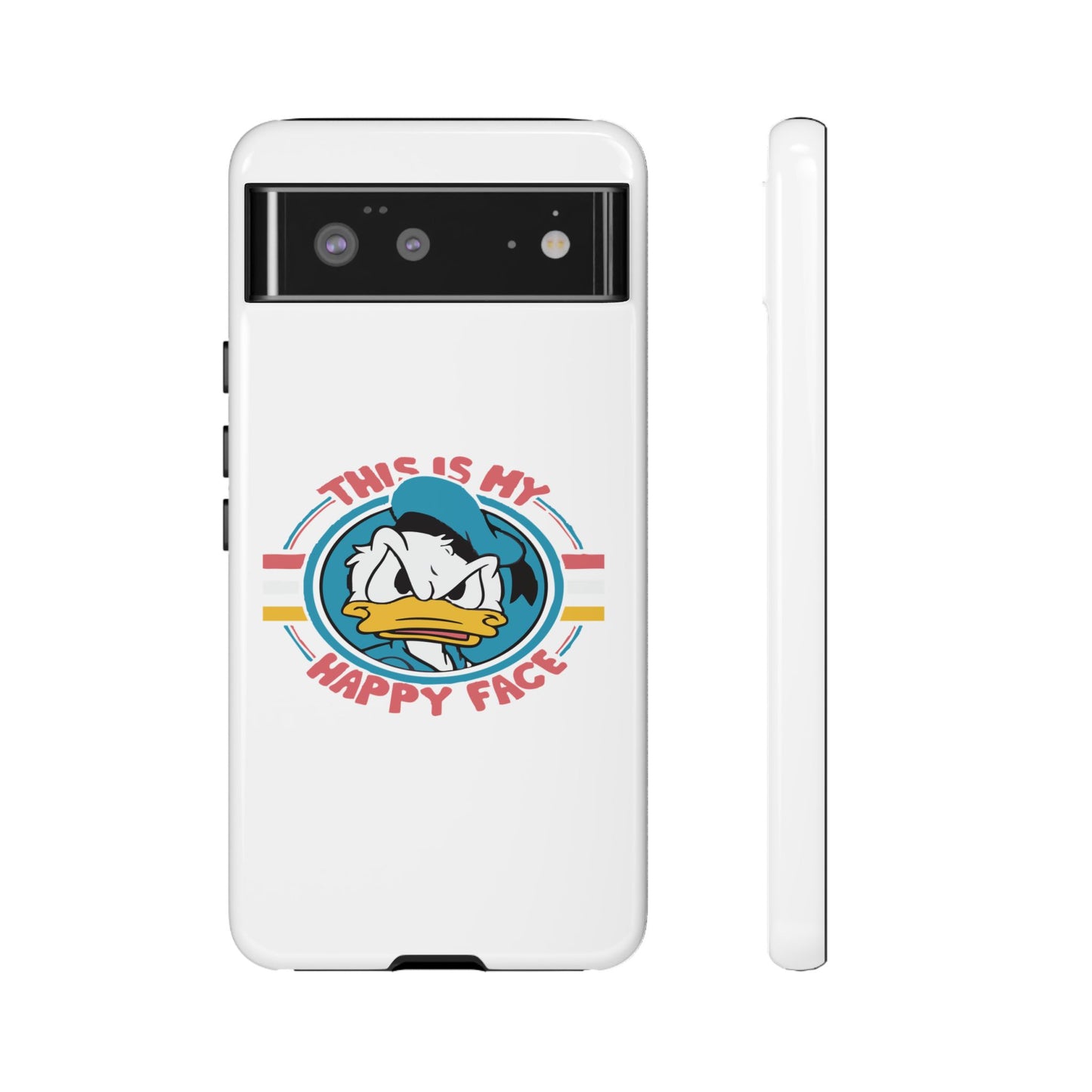 Tough Cases: This is My Happy Face Phone Case, Funny Phone Case, Donald Duck Case, Cute Phone Accessory, Gift for Disney Fans