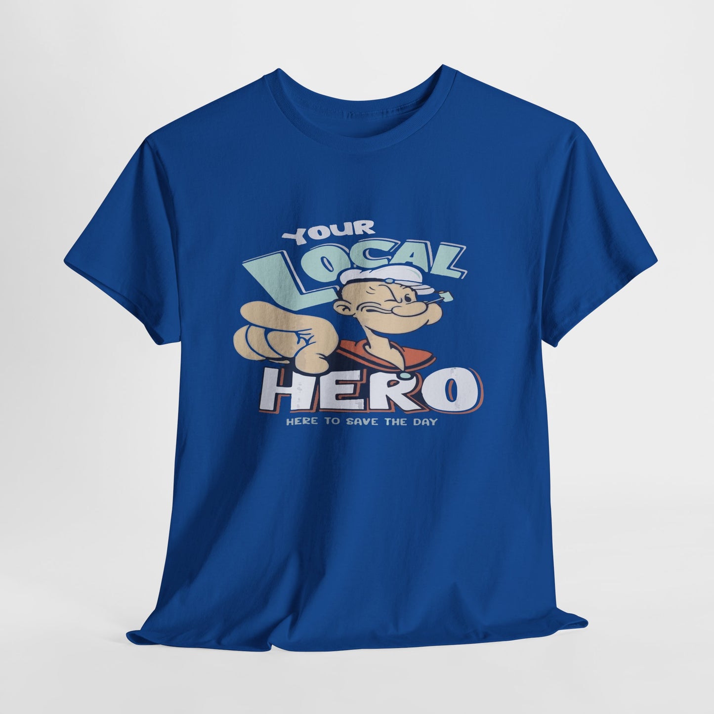 Local Hero Unisex Heavy Cotton Tee | Cool Graphic Tee for Everyday Wear, Gift for Friends, Casual Style, Birthday Gift, Gift for Heroes