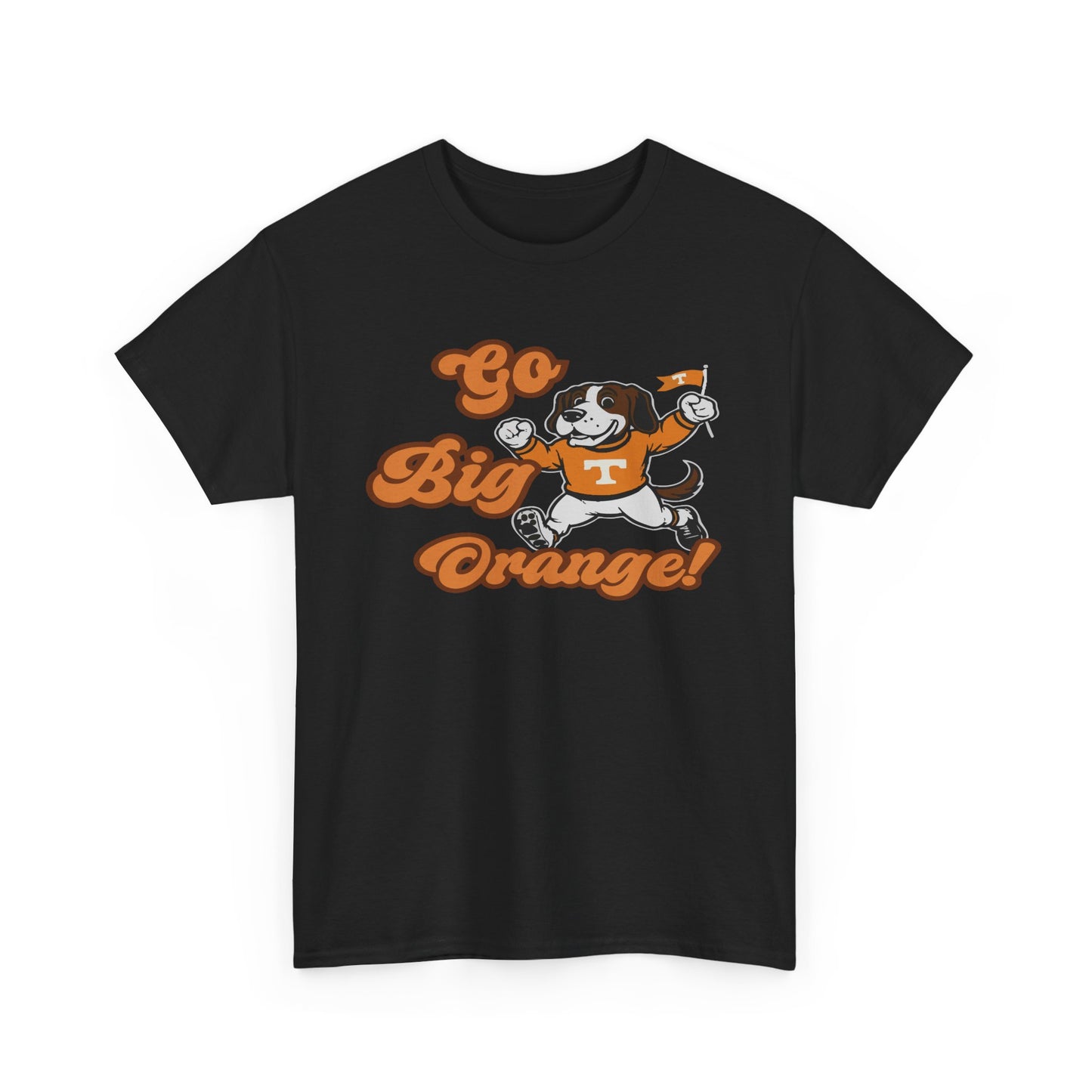 Go Big Orange Unisex Heavy Cotton Tee, Sports Fan Shirt, Casual Wear, College Game Day Top, Gift for Sports Enthusiasts