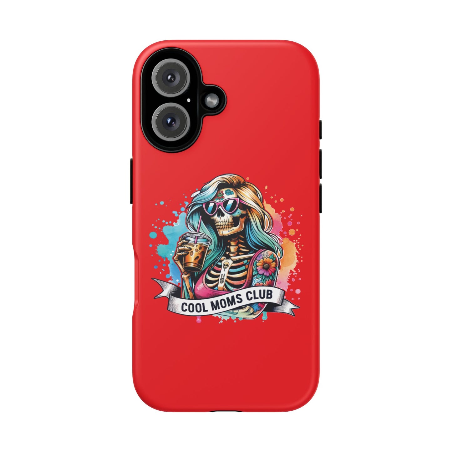 Cool Moms Club Phone Case - Tough Cases, Funky Phone Cover, Gift for Moms, Skeleton Design, Trendy Tech Accessories