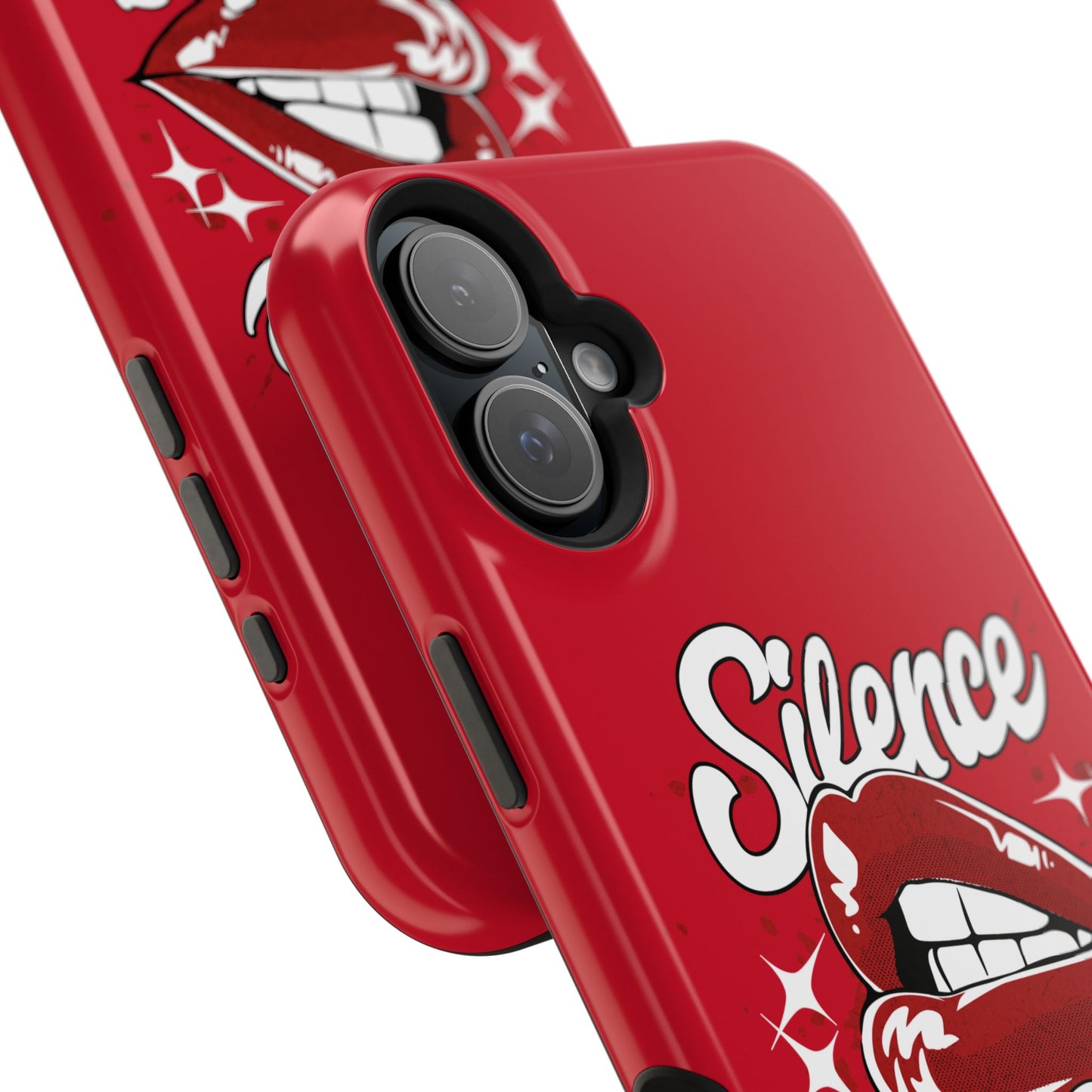 Bold Expression Magnetic Tough Cases, Phone Cover, Gift for Her, Pop Art, Trendy Accessory, Silence Speaks Design