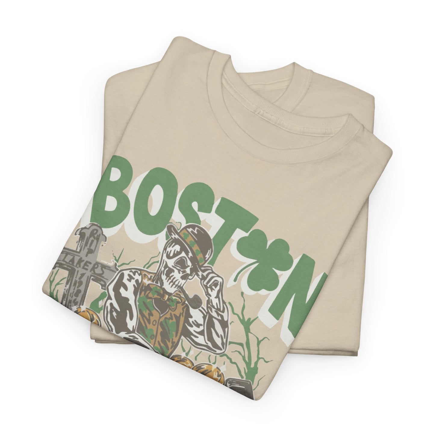 Boston Graphic Tee, Unisex Heavy Cotton T-Shirt, Vintage Boston Shirt, Irish Pride Apparel, St. Patrick's Day Gift, Casual Wear