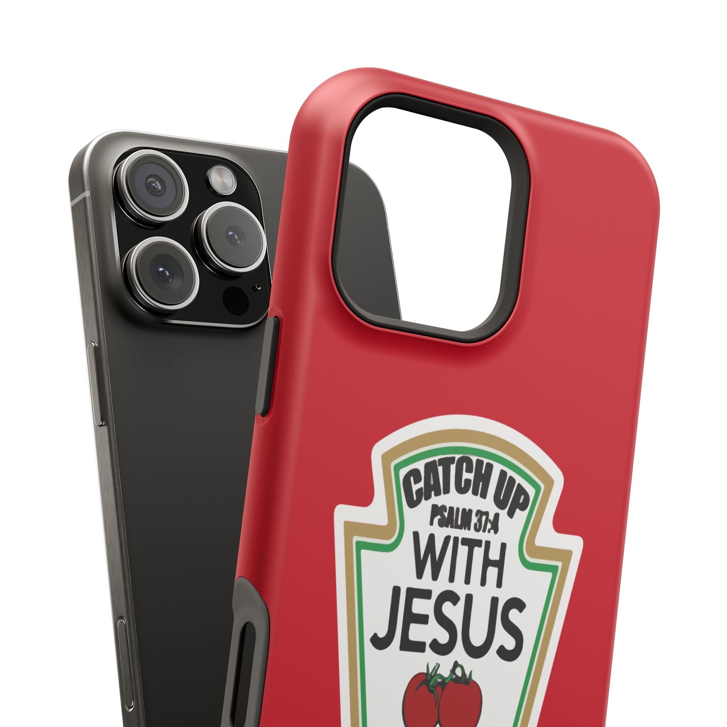 Fun Christian Phone Case, Catch Up with Jesus, Impact-Resistant, Faith-Based Gift, Religious Accessories, Bible Verses