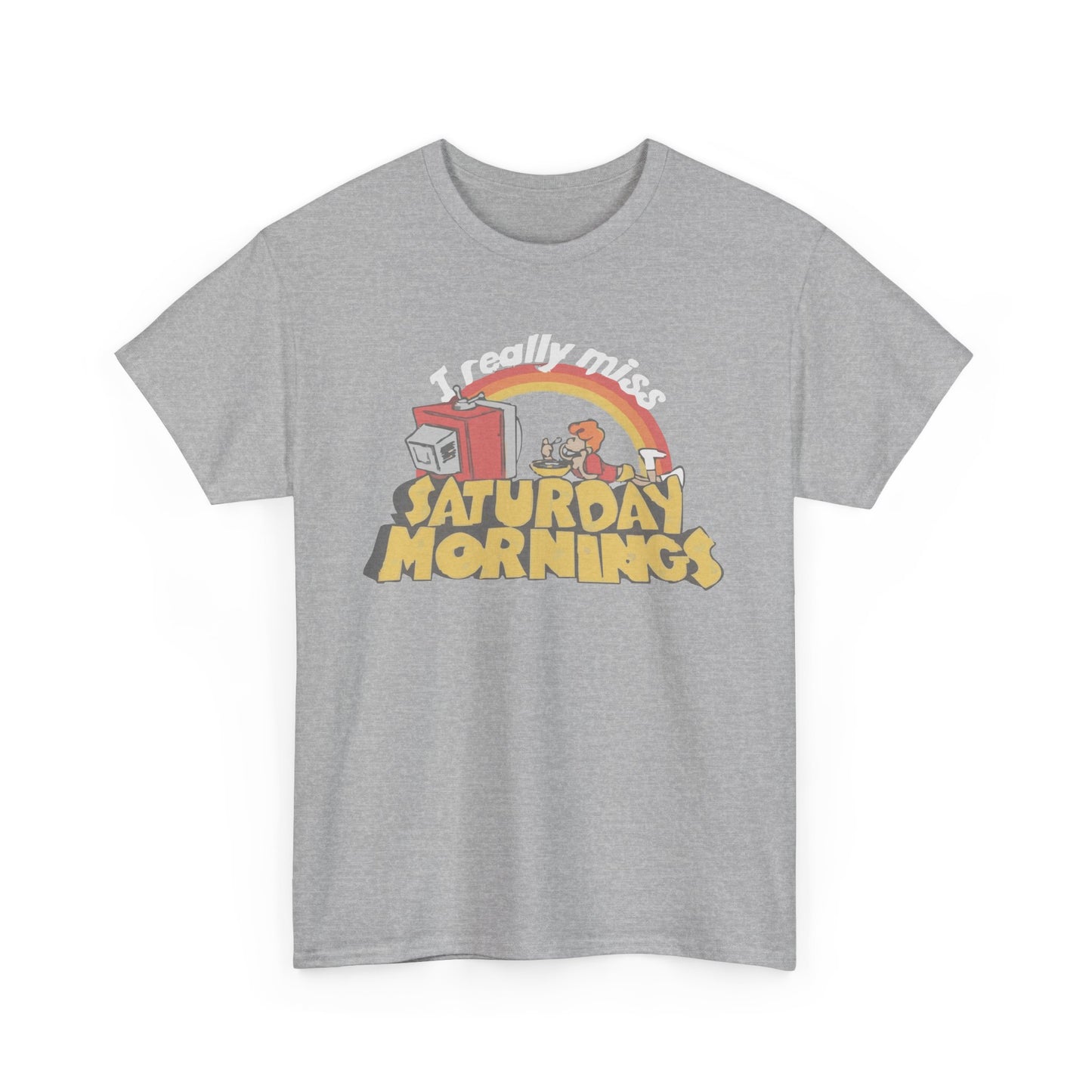 Retro Saturday Mornings Tee, Vintage Cartoon Shirt, Unisex Cotton Tee, Cozy Weekend Vibe, Perfect Gift for Nostalgia Lovers