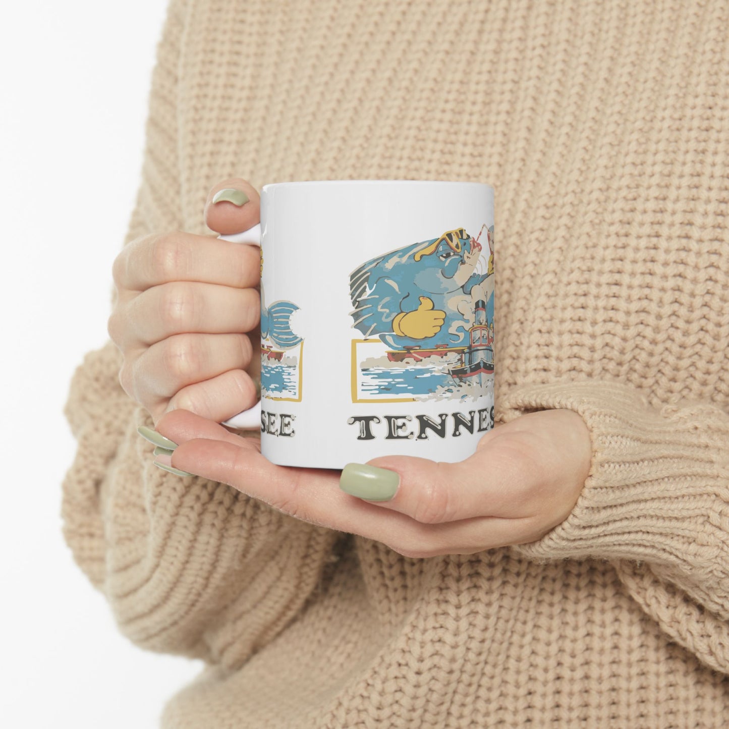 Vintage Tennessee Ceramic Mug, Retro Mug, Tennessee Gifts, Coffee Cup, Souvenir Drinkware, Gift for Travelers