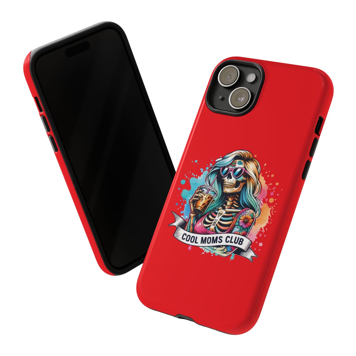Cool Moms Club Phone Case - Tough Cases, Funky Phone Cover, Gift for Moms, Skeleton Design, Trendy Tech Accessories