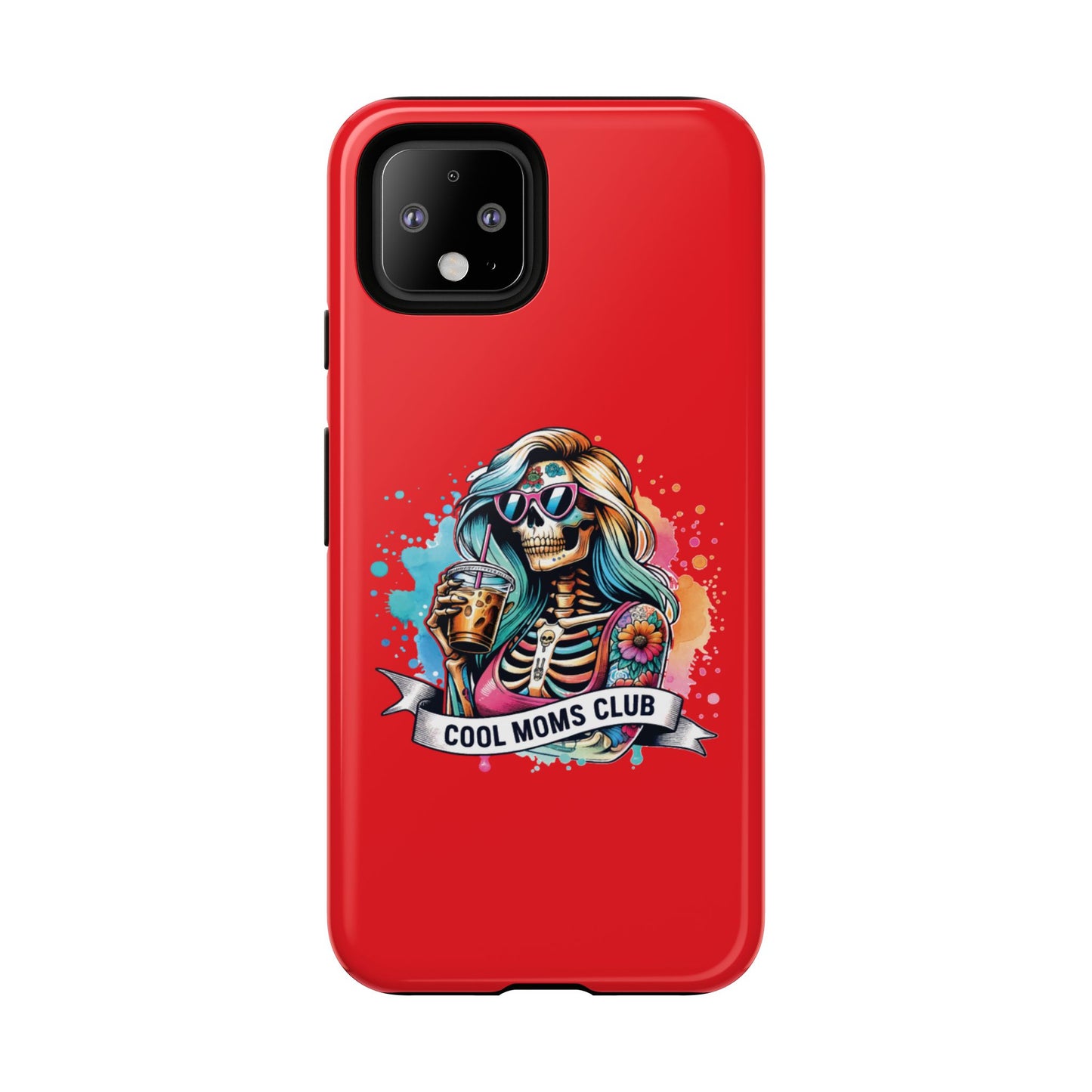 Cool Moms Club Phone Case - Tough Cases, Funky Phone Cover, Gift for Moms, Skeleton Design, Trendy Tech Accessories
