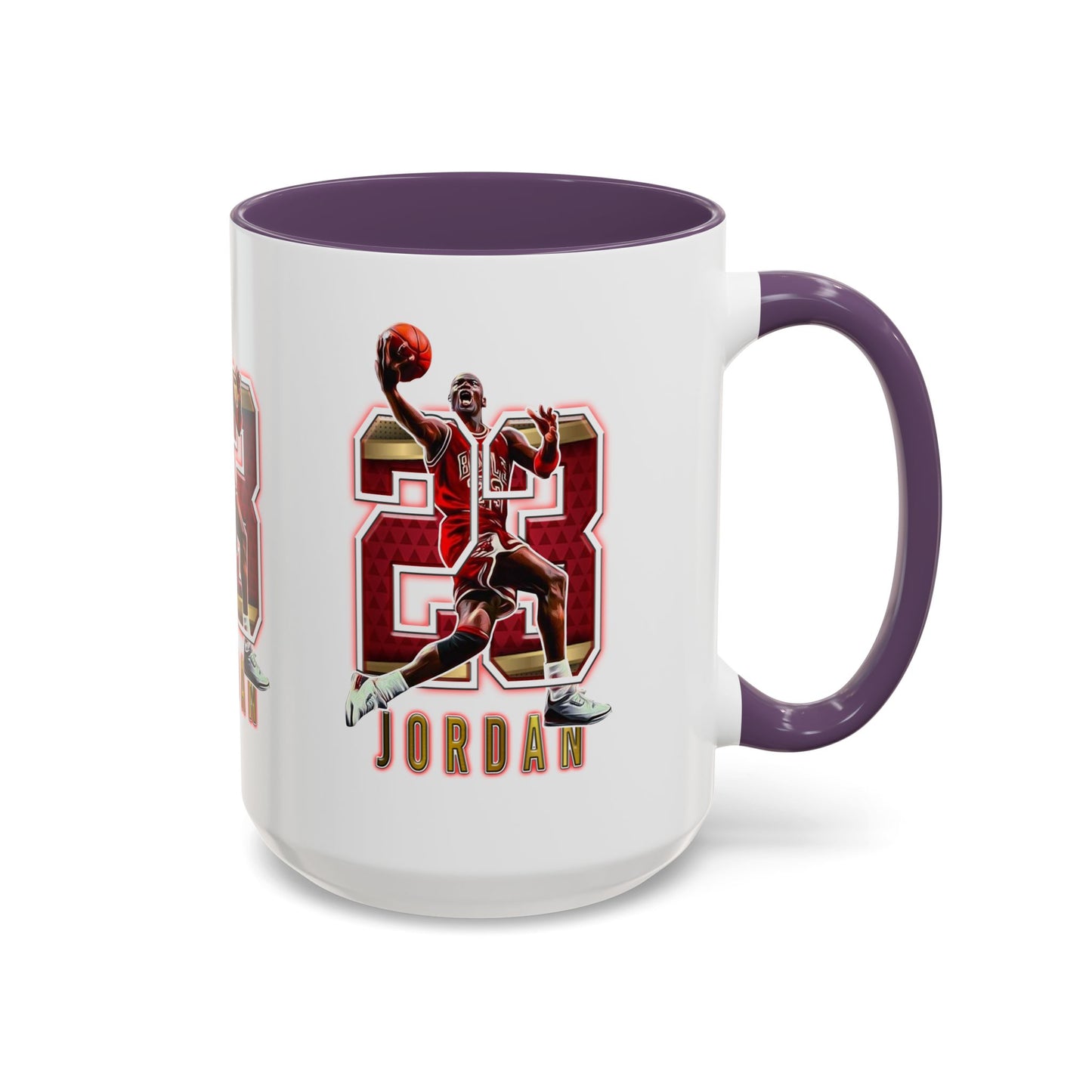 Michael Jordan Accent Coffee Mug - 11oz & 15oz - Perfect Gift for Sports Fans, Collectors, Basketball Lovers, Unique Gift Idea