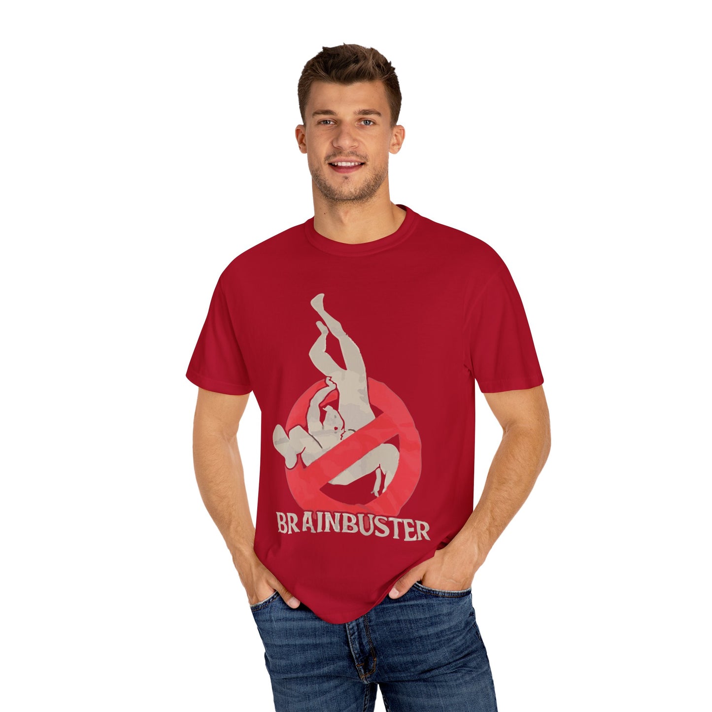 Unisex Fun Graphic T-Shirt, Graphic Tee, Casual Wear, Gift for Wrestling Fans, Brainbuster Design, Humor Apparel, Everyday Style