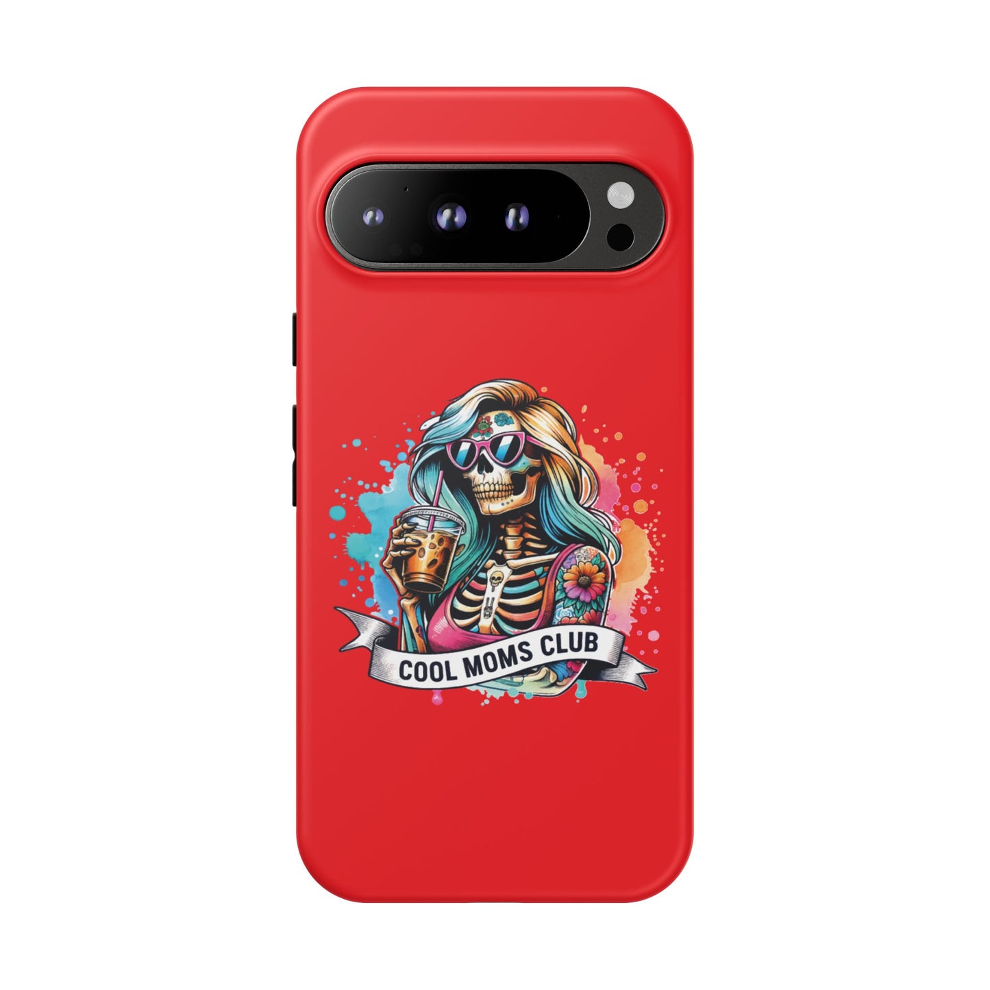 Cool Moms Club Phone Case - Tough Cases, Funky Phone Cover, Gift for Moms, Skeleton Design, Trendy Tech Accessories