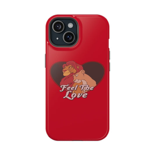 Impact-Resistant Phone Case, Cute Gift for Animal Lovers, Valentine's Day Present, Durable Phone Protection, Heart Design