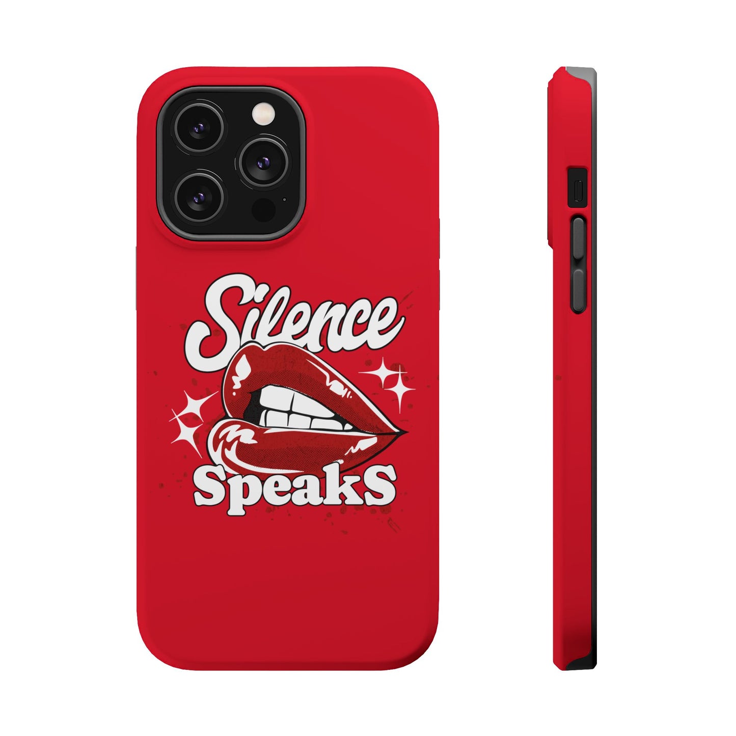 Bold Expression Magnetic Tough Cases, Phone Cover, Gift for Her, Pop Art, Trendy Accessory, Silence Speaks Design