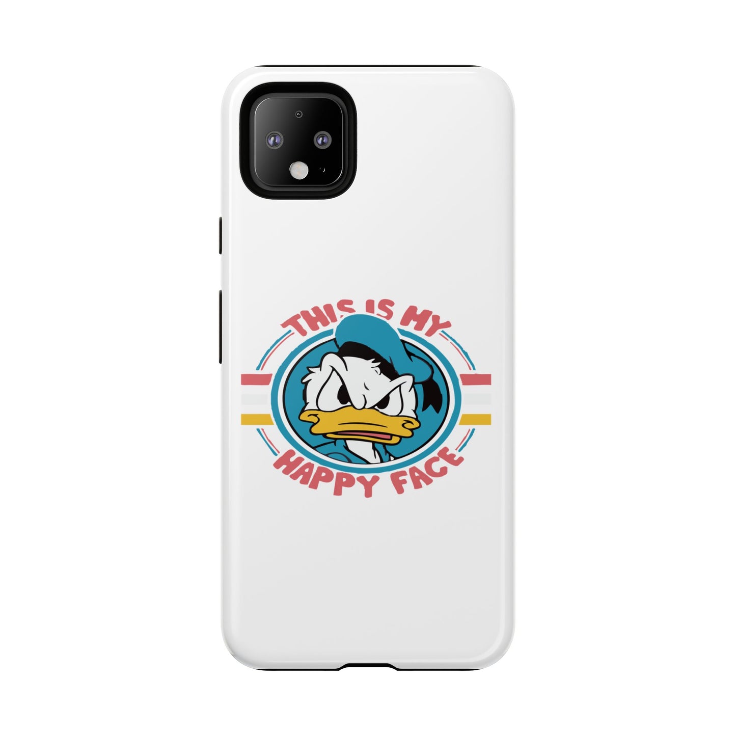 Tough Cases: This is My Happy Face Phone Case, Funny Phone Case, Donald Duck Case, Cute Phone Accessory, Gift for Disney Fans