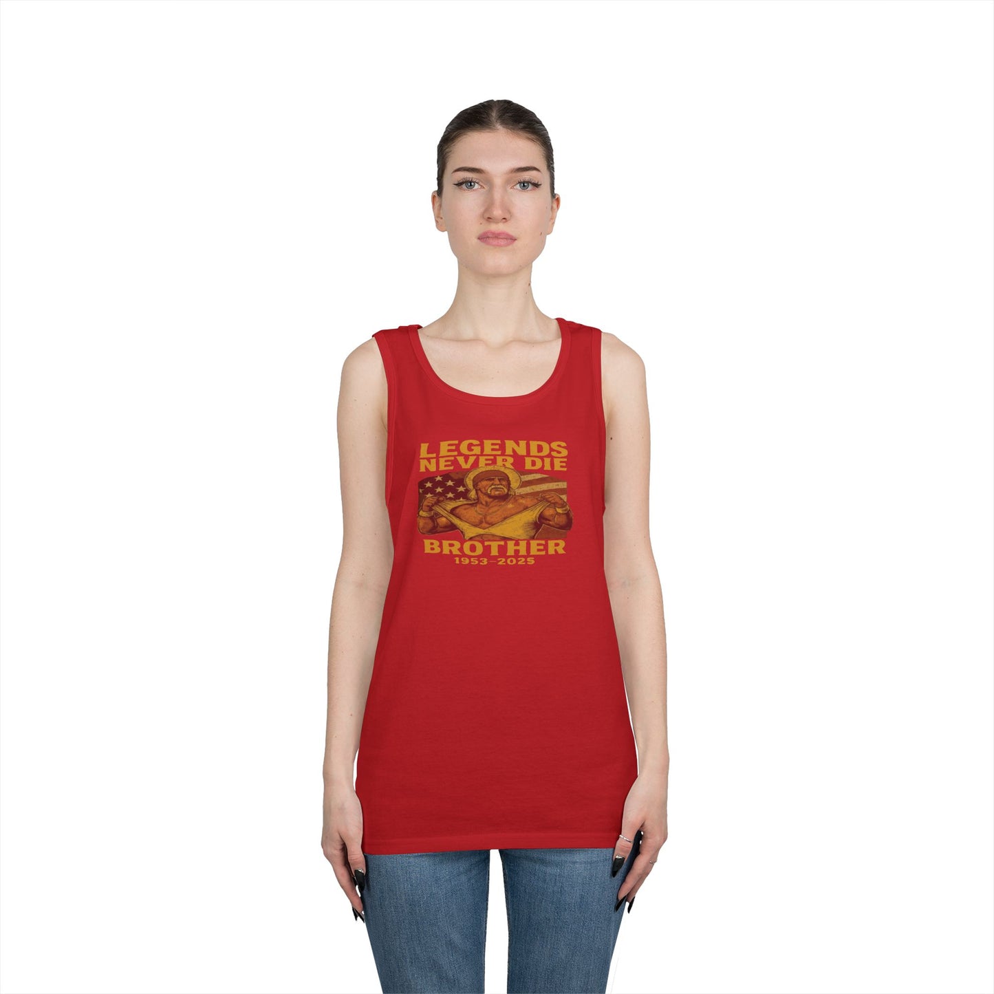 Unisex Heavy Cotton Tank Top | Legends Never Die Brother, Memorial Gift, Casual Wear, Summer Outfit, Unique Tribute