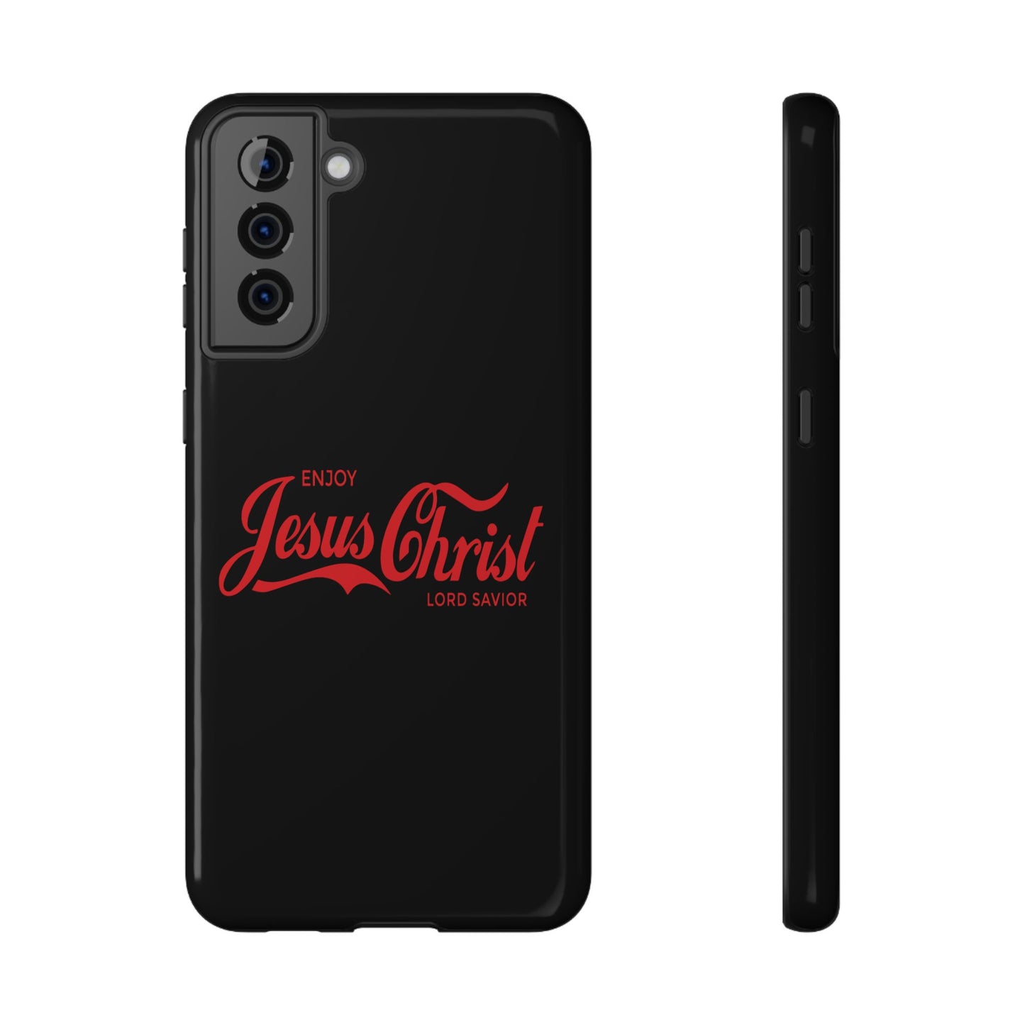 Impact-Resistant Phone Case: Enjoy Jesus Christ Lord Savior, Christian Gift, Durable Protection, Faith-Based Accessory, Holiday Gift