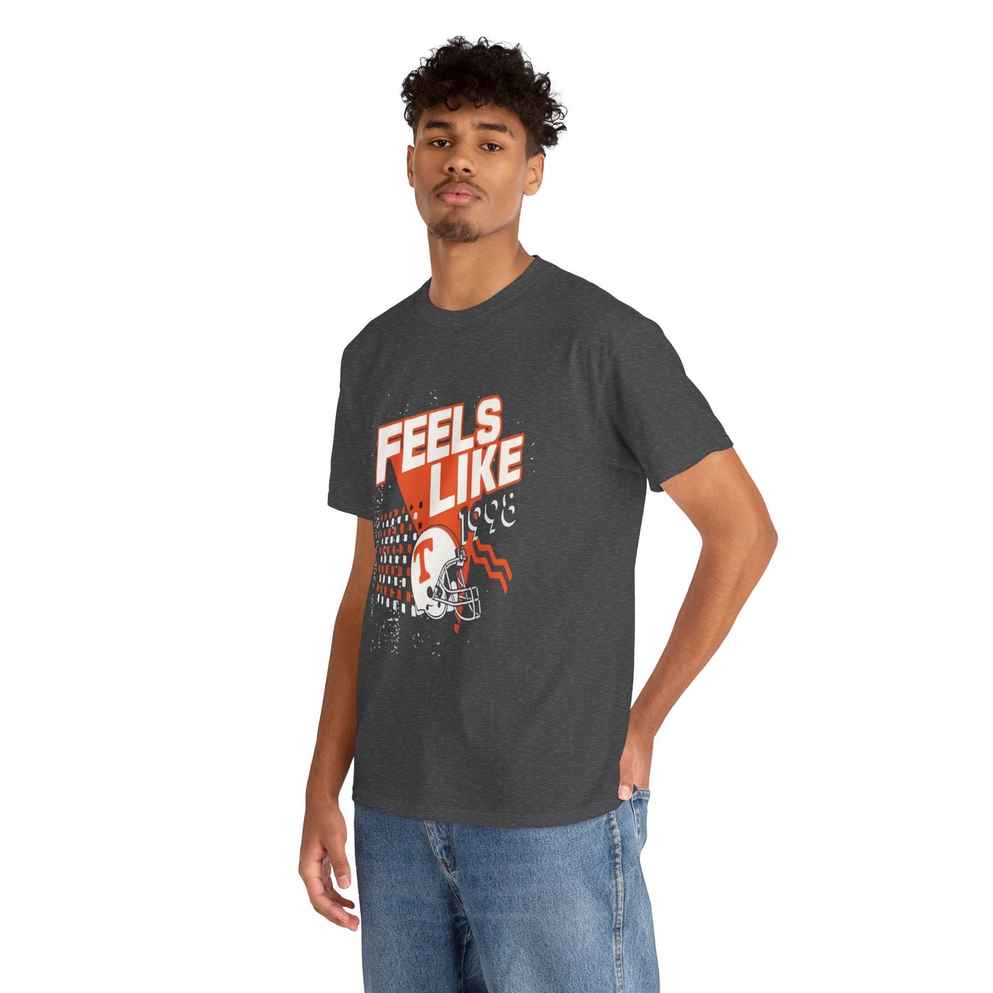 Unisex Heavy Cotton Tee - 'Feels Like' Retro Football Tee, Casual Style, Game Day Shirt, Gift for Sports Fans, Outdoor Activities