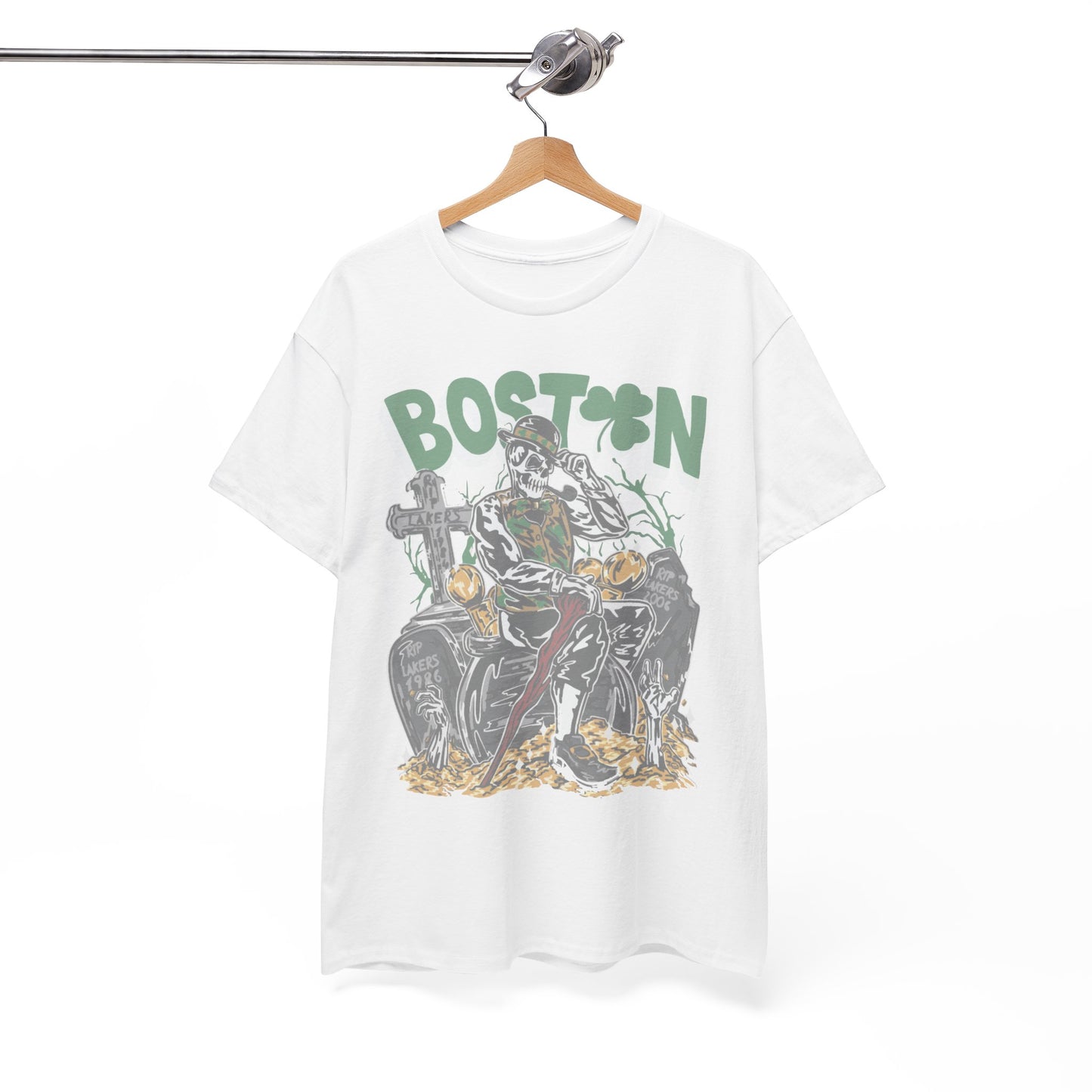 Boston Graphic Tee, Unisex Heavy Cotton T-Shirt, Vintage Boston Shirt, Irish Pride Apparel, St. Patrick's Day Gift, Casual Wear